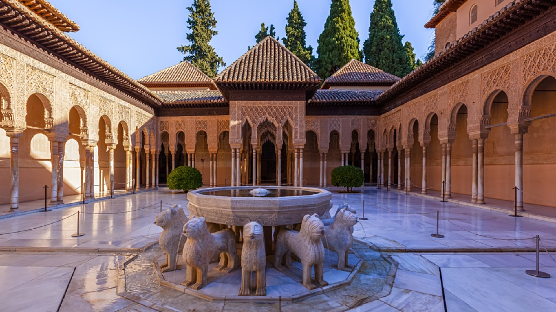 Famous Alhambra is a palace and fortress complex located in Granada, Andalusia, Spain