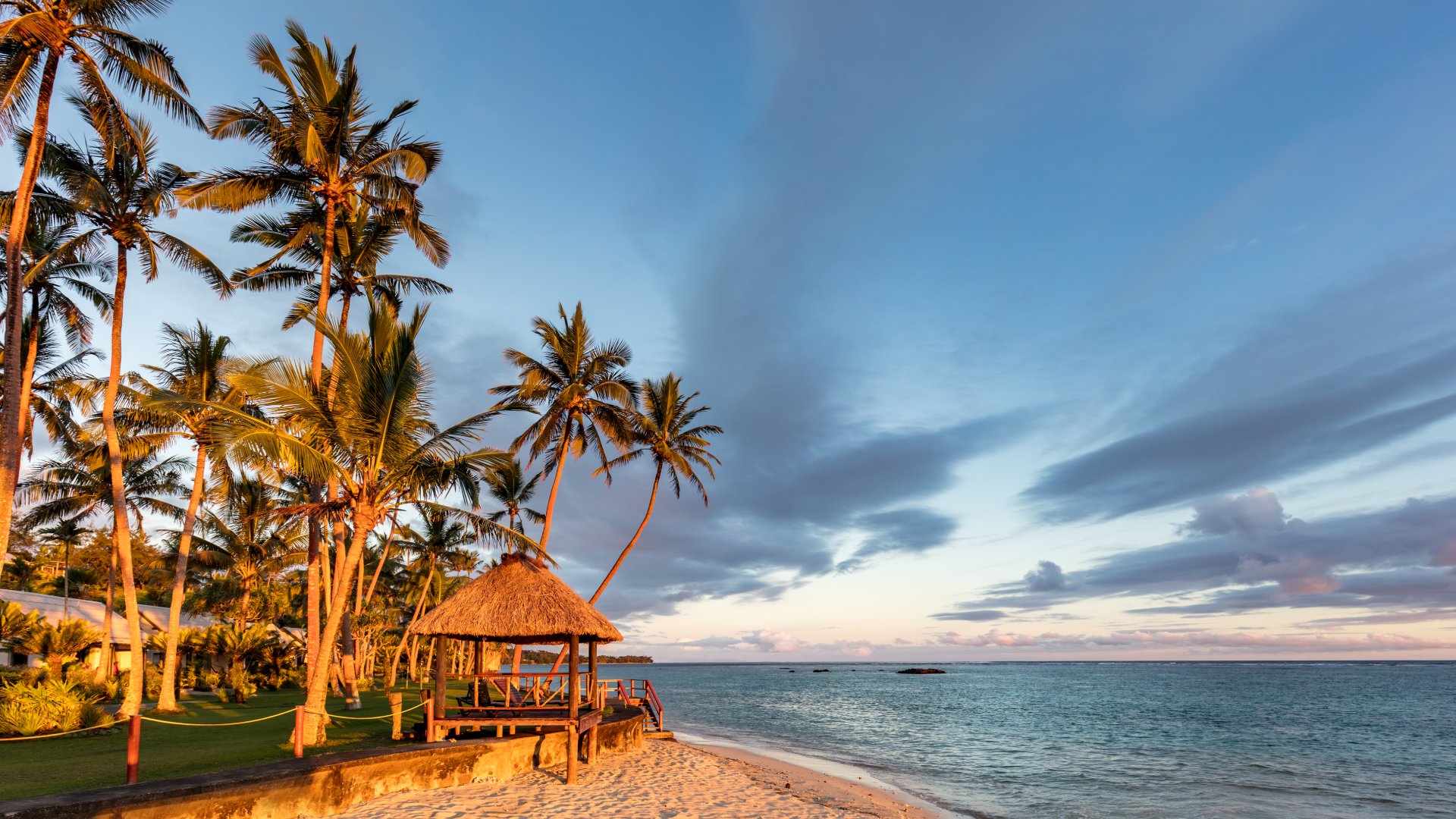  Fiji Island Beach Hut Sunset Coral Coast Viti Levu