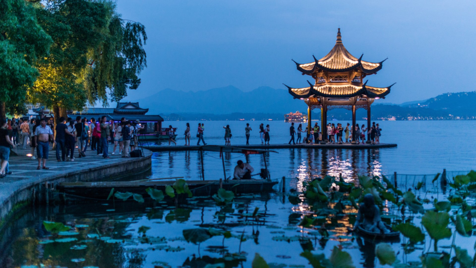 Flash Parker - Pagoda at West Lake at Night, Hangzhou, China