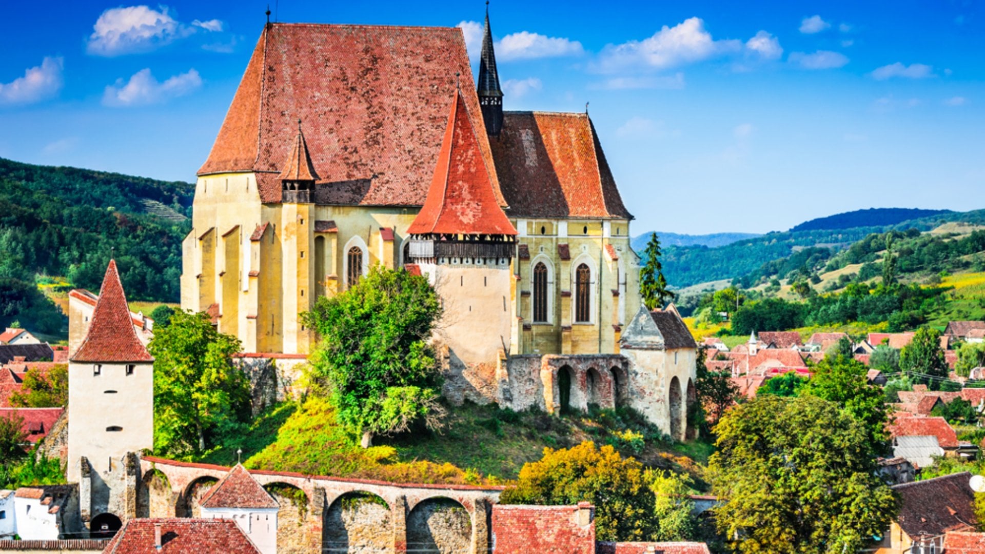 Fortified Church in the Saxon Village of Biertan, Transylvania, Romania