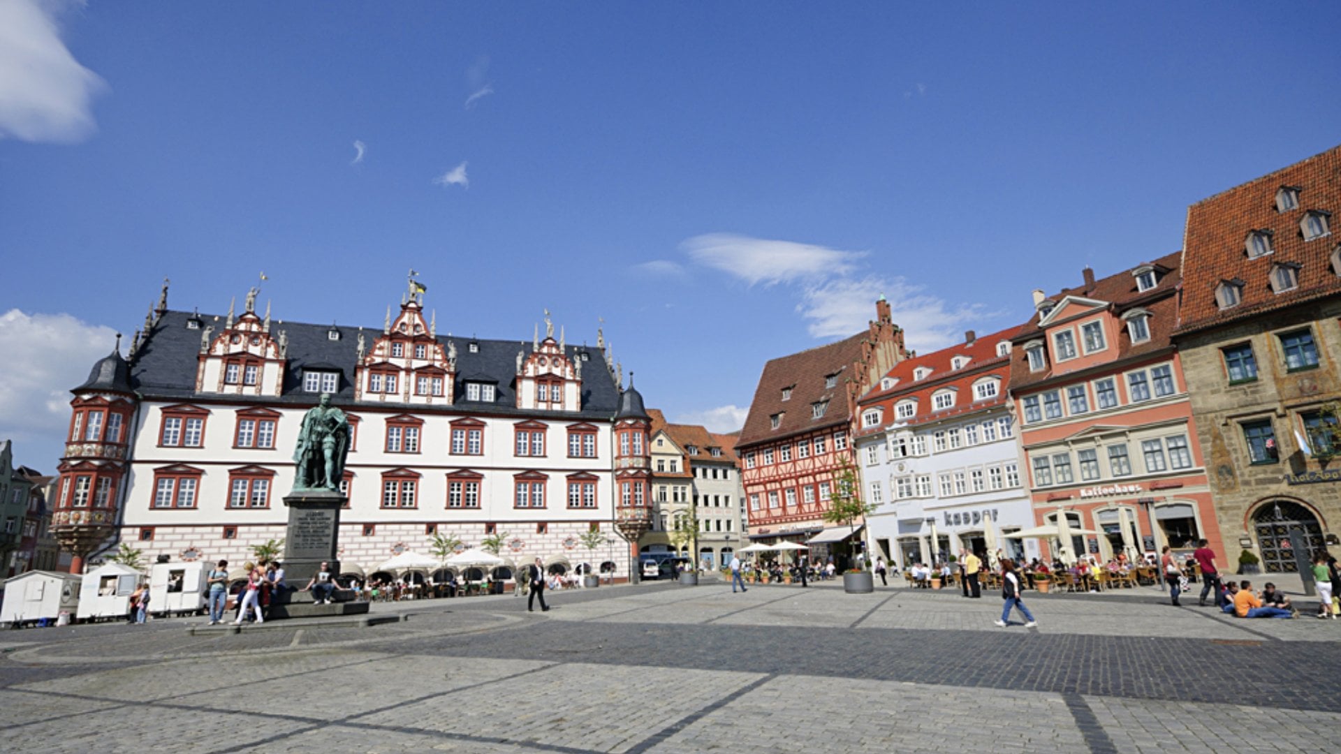 Market Square in Coburg, Bavaria, Germany