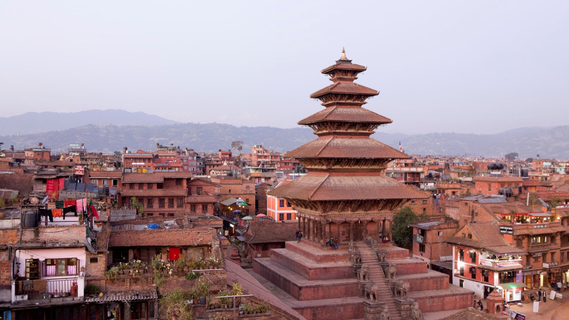 Nyatapola Temple is a 5-story pagoda located in Taumadhi Tole in the ancient city of Bhaktapur, Nepal. It is the temple of Siddha Laxmi, the Hindu goddess of prosperity. The temple is a UNESCO World Heritage site.