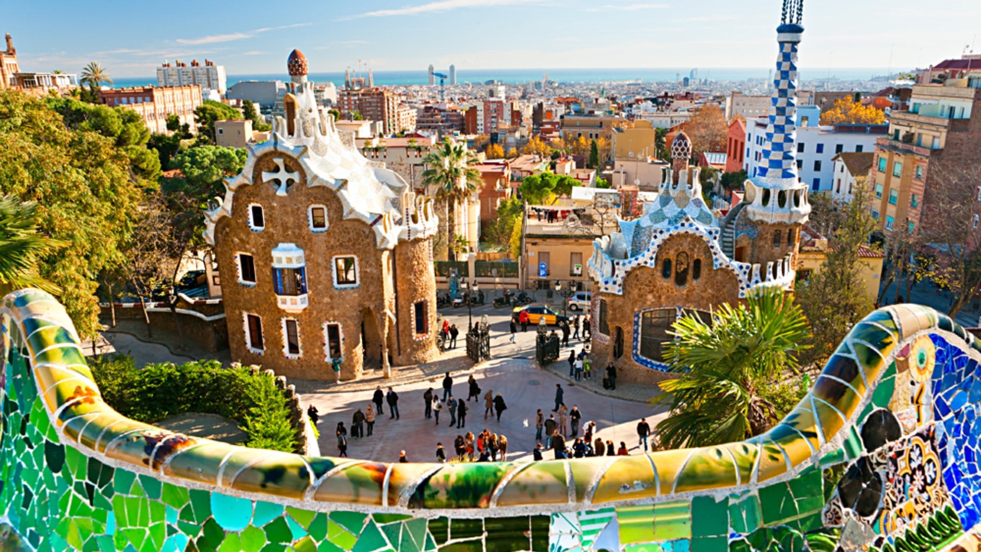 Park Guell in Barcelona, Spain