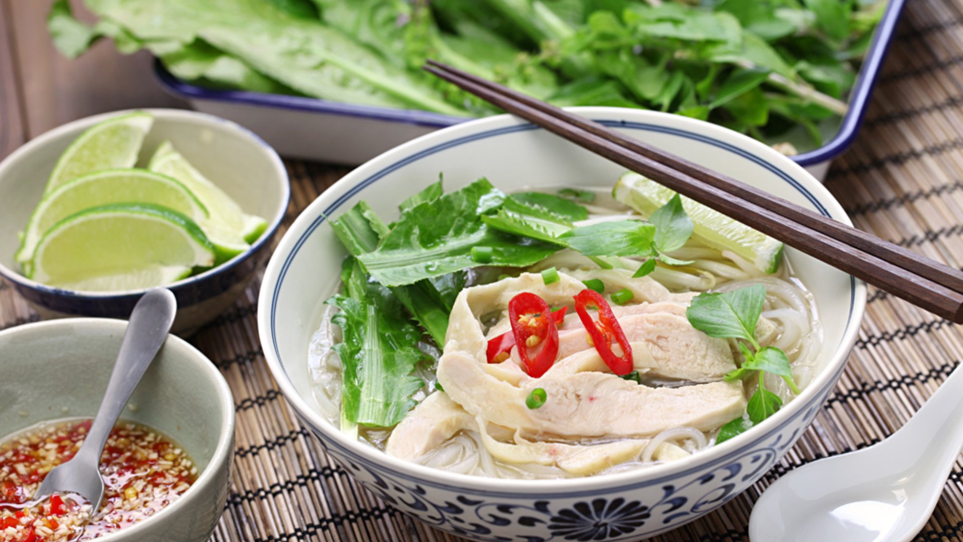 Pho Ga, Vietnamese chicken rice noodle soup, Vietnam