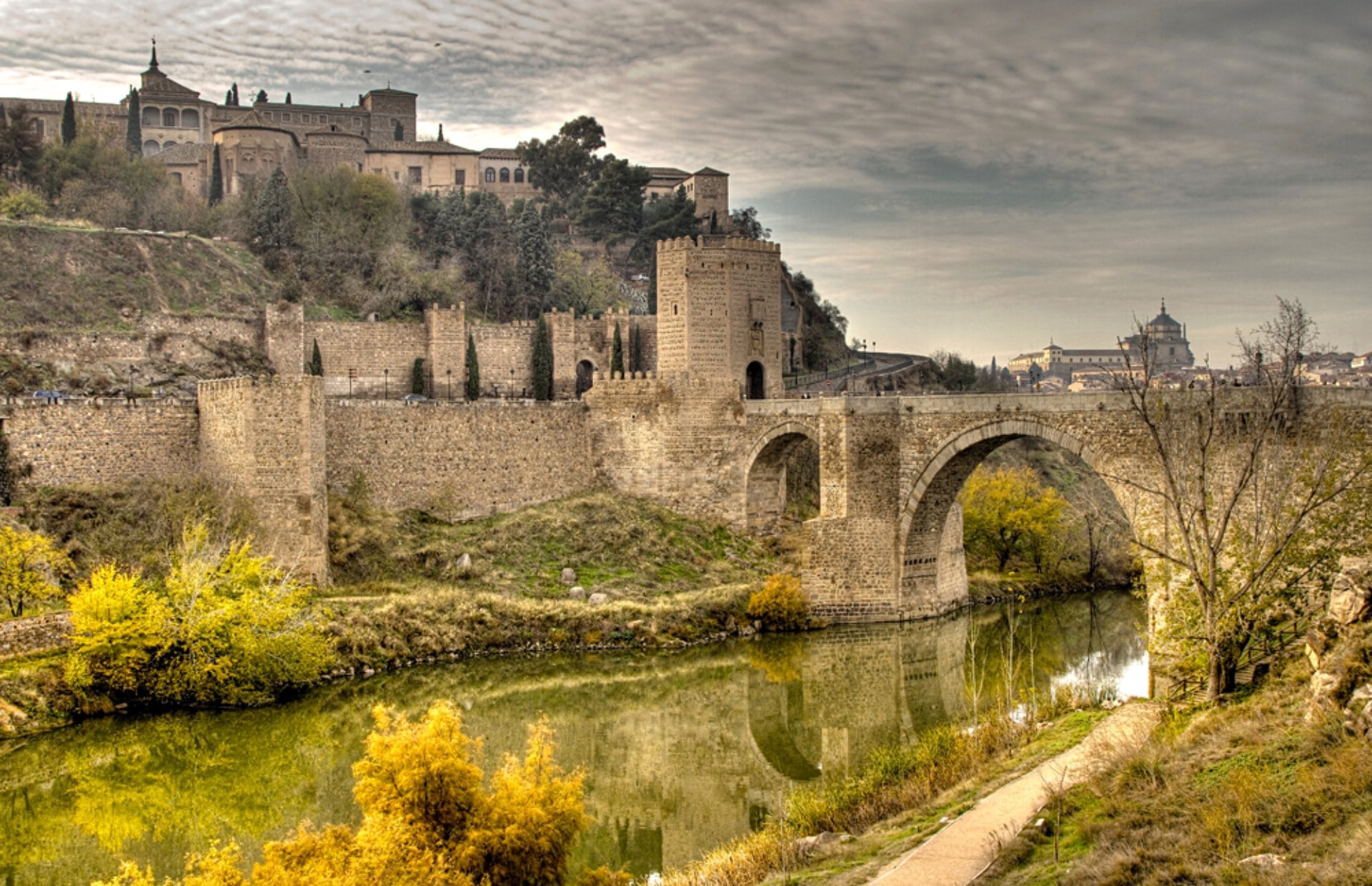 Puente de San Martín (St Martins Bridge) Over the Tagus River, Toledo, Spain