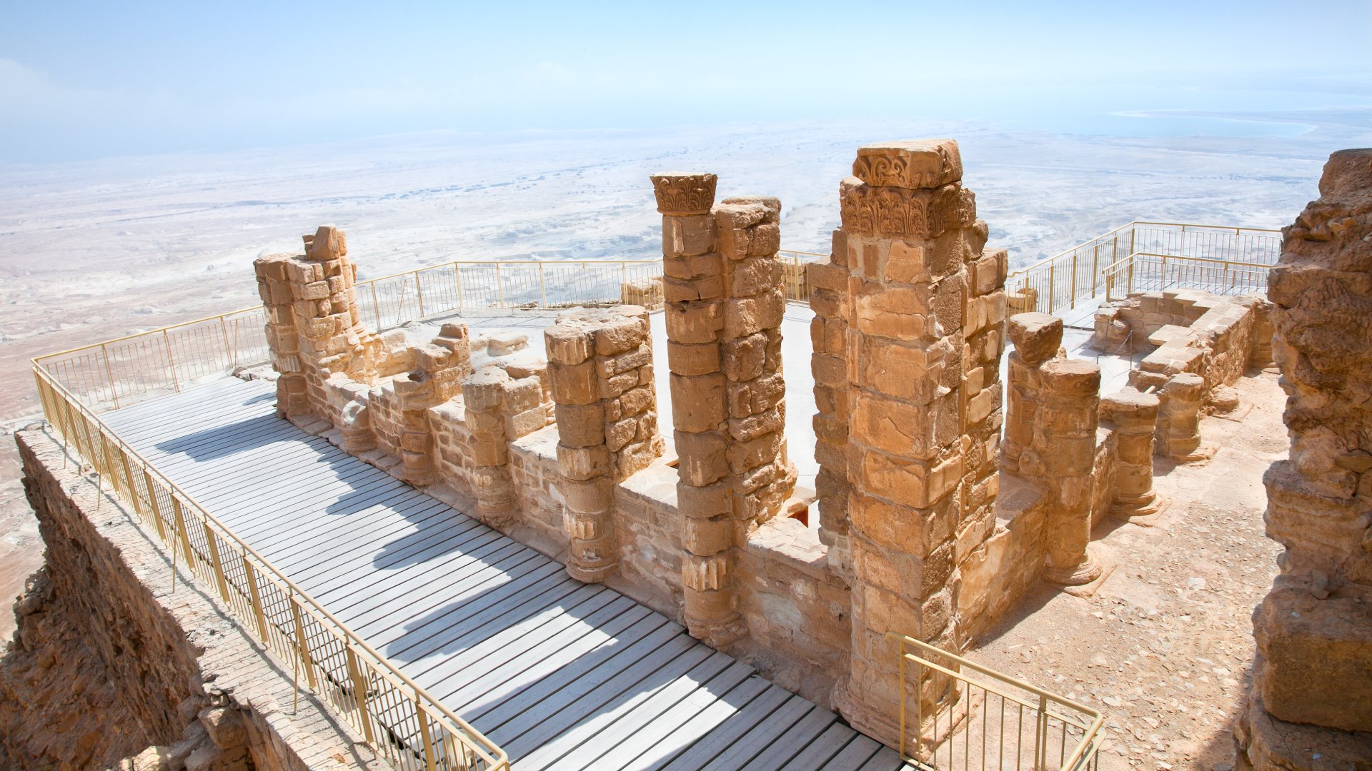 Ruins of Ancient Fortress in Masada
