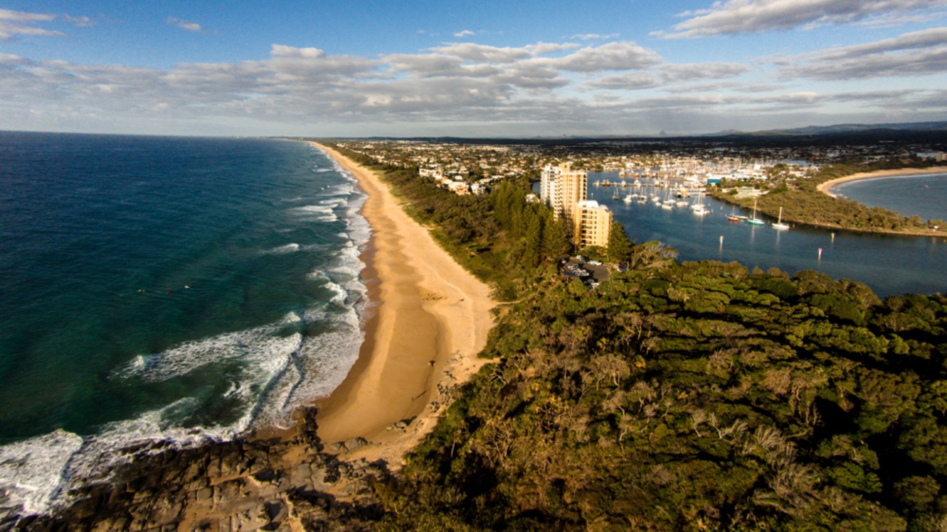 Sunrise on point Cartwright, Sunshine Coast, Queensland, Australia