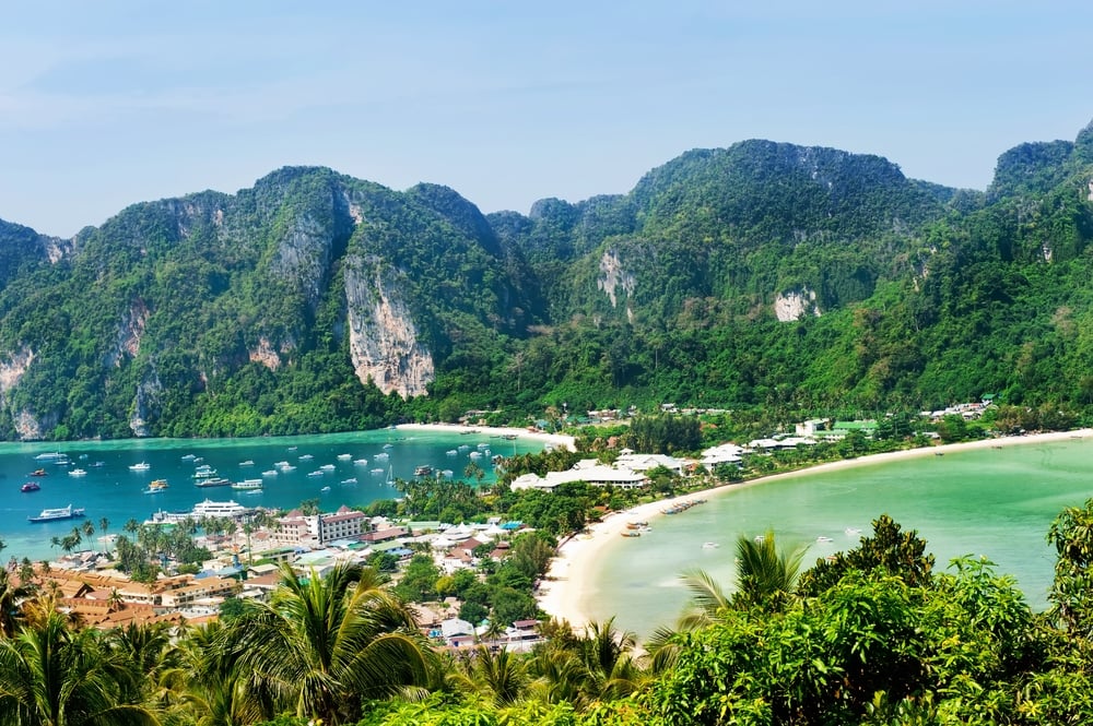 Aerial view of Phi Phi Island, Thailand