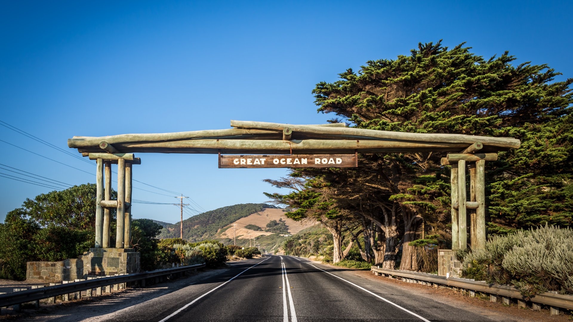 The Great Ocean Road sign, Victoria, Australia