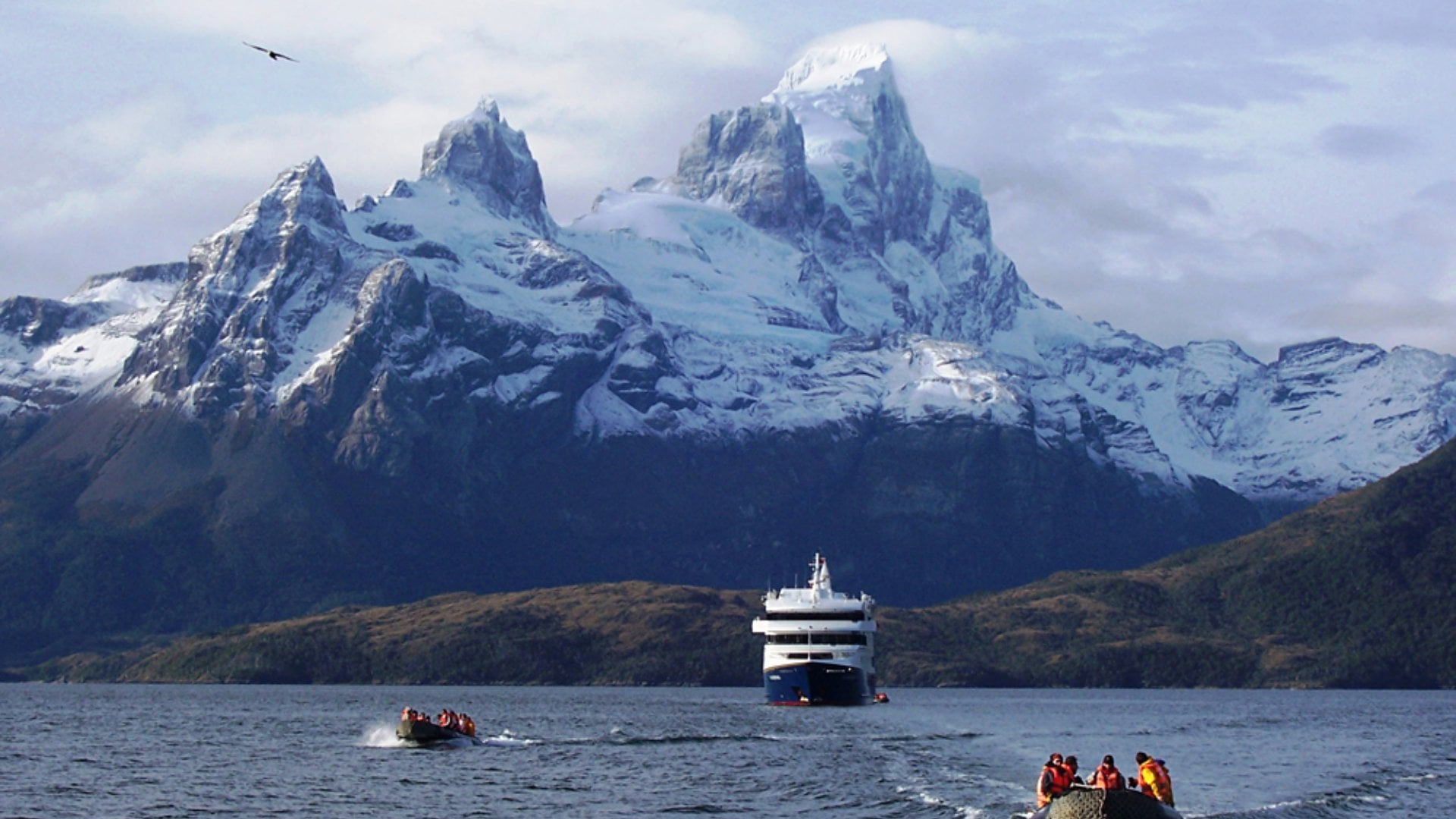 Via Australis Ship Sailing the Patagonia, Argentina