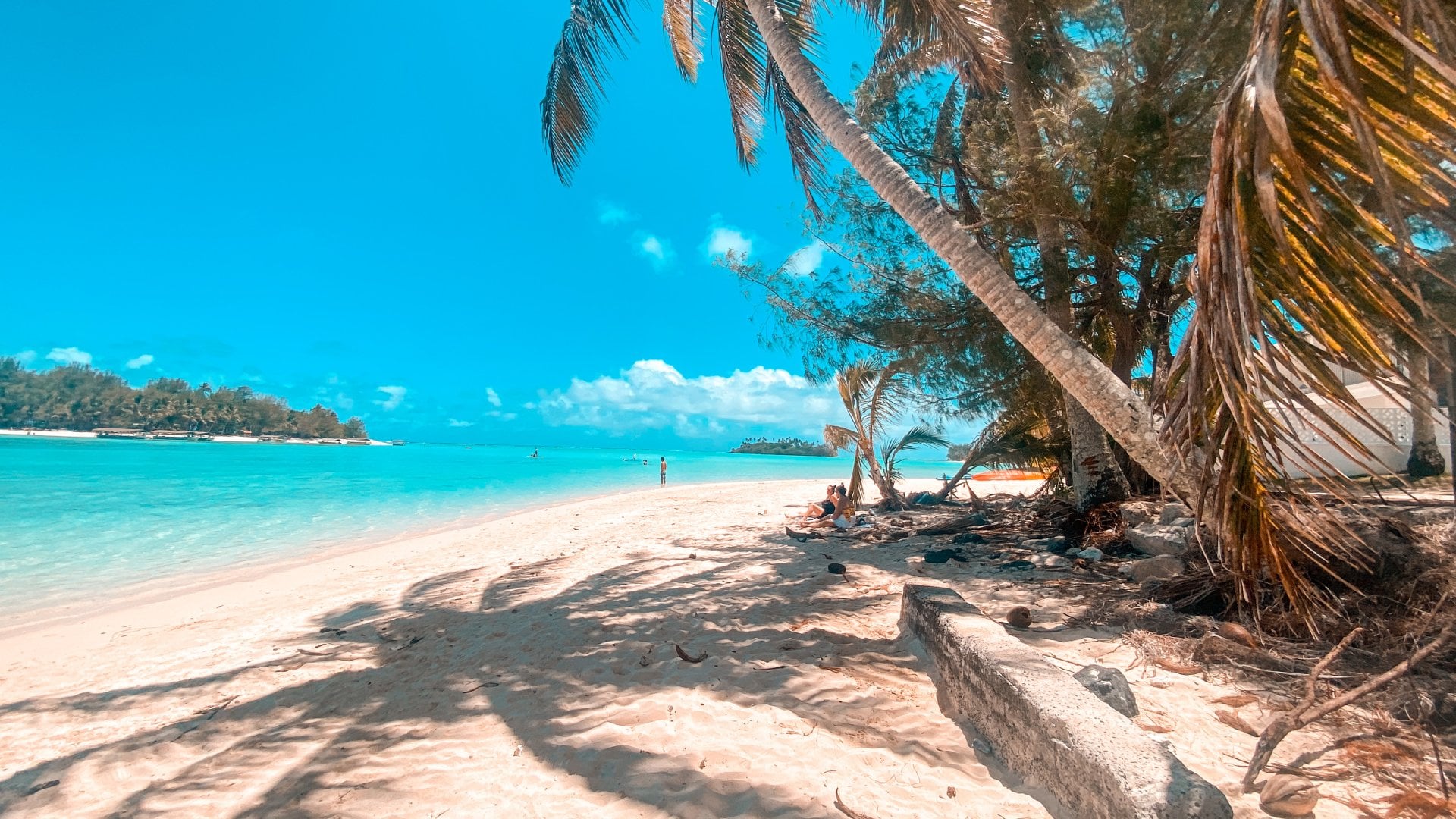 White sand Rarotonga beach