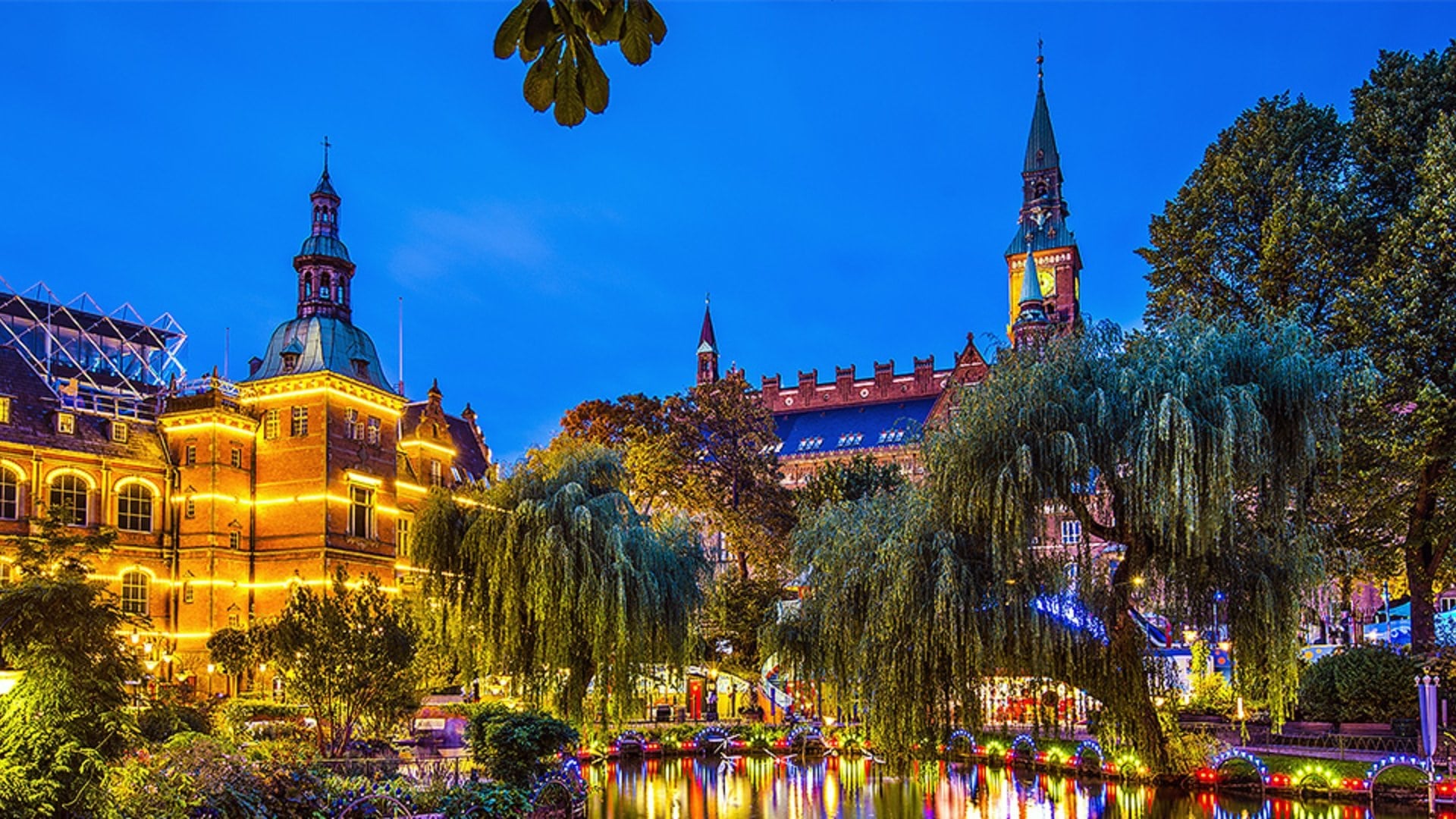 Copenhagen, Denmark at dusk