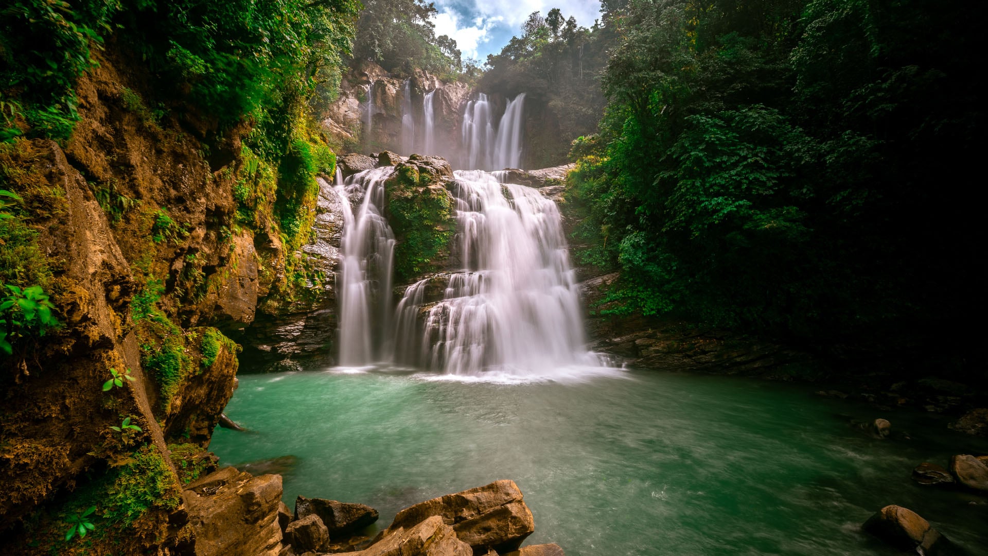 A waterfall in Costa Rica