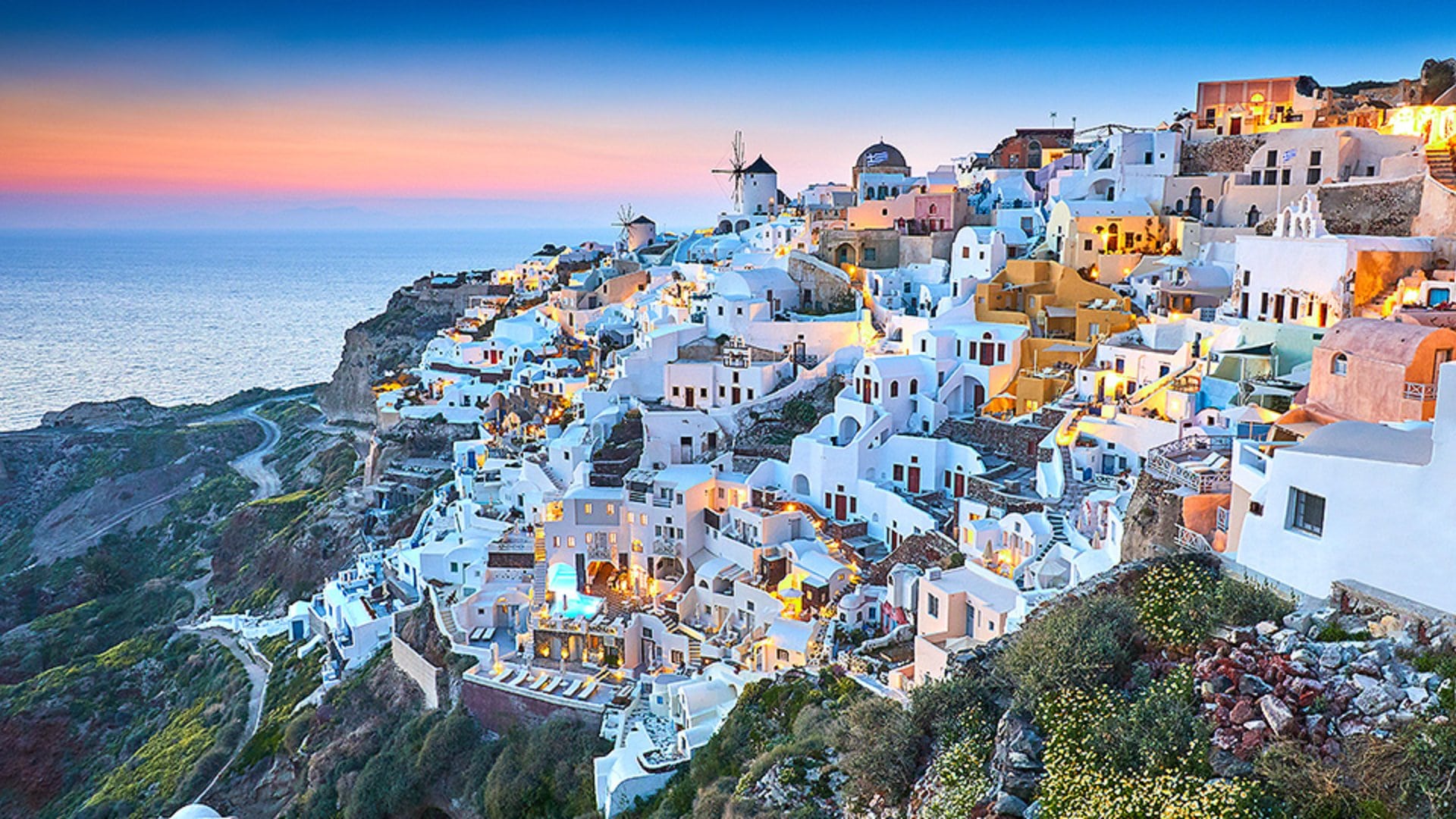 Fia on Santorini, Greece