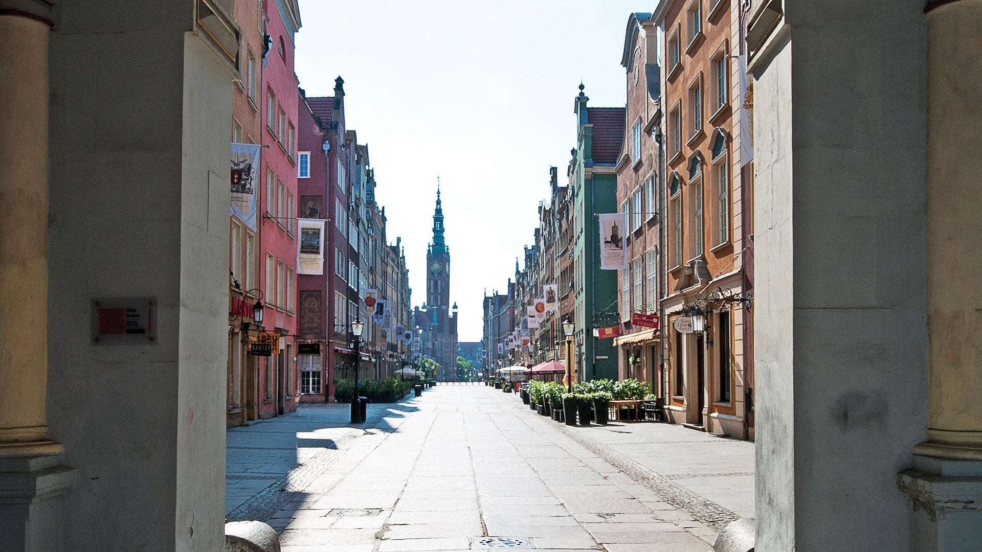 A city street in Gdansk