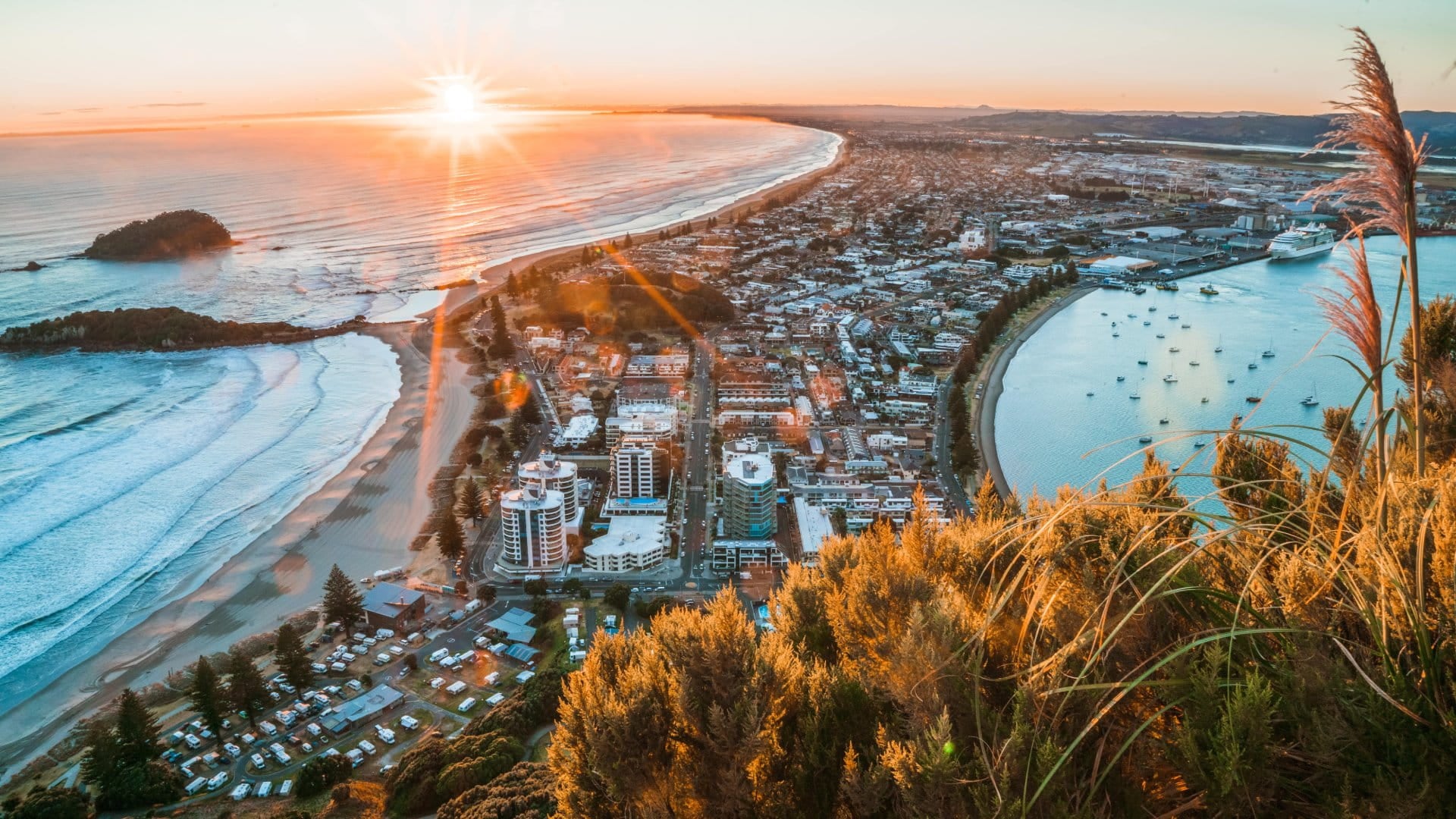 sunrise over Mount Maunganui