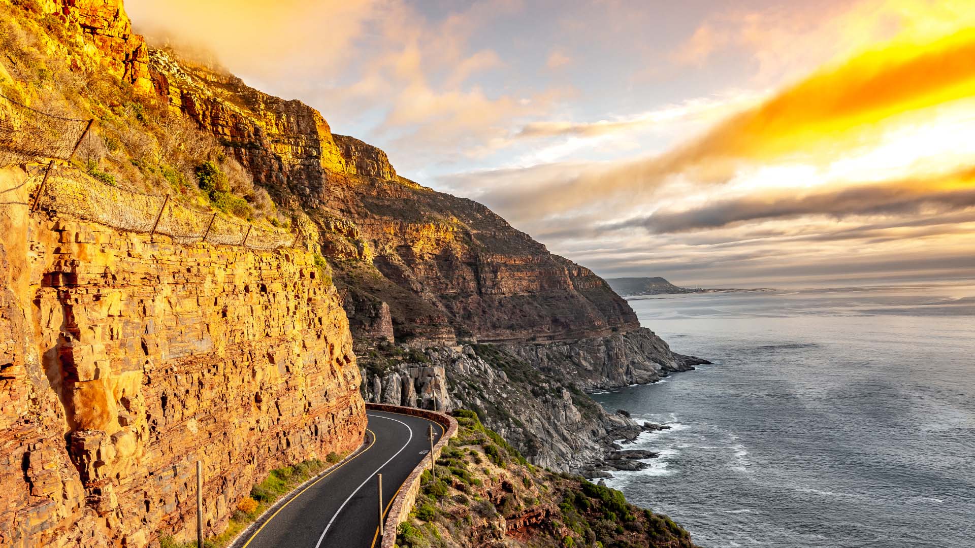Chapman's Peak Drive outside Cape Town in South Africa