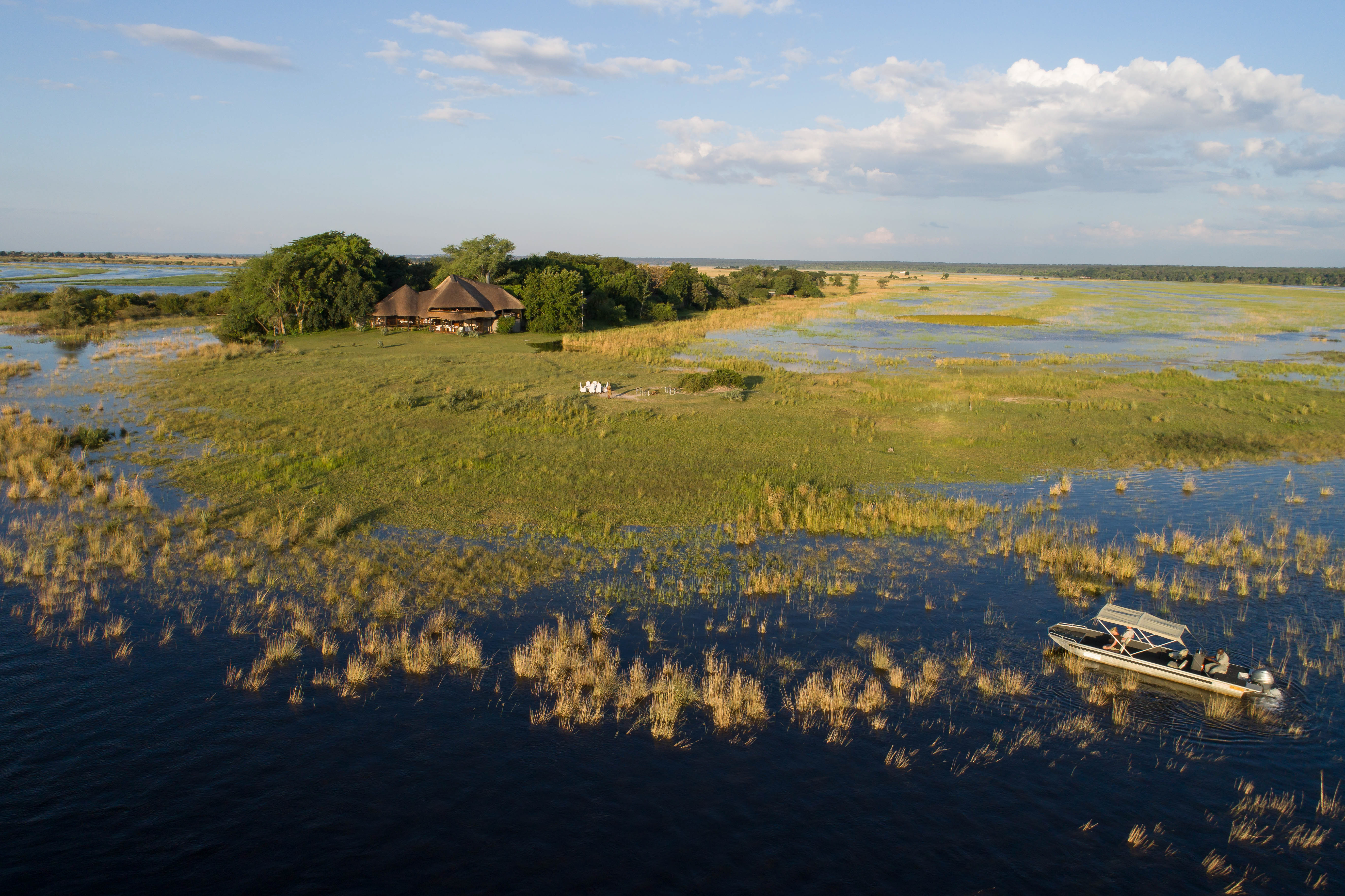 An aerial view of Chobe Savanna Lodge in Namibia