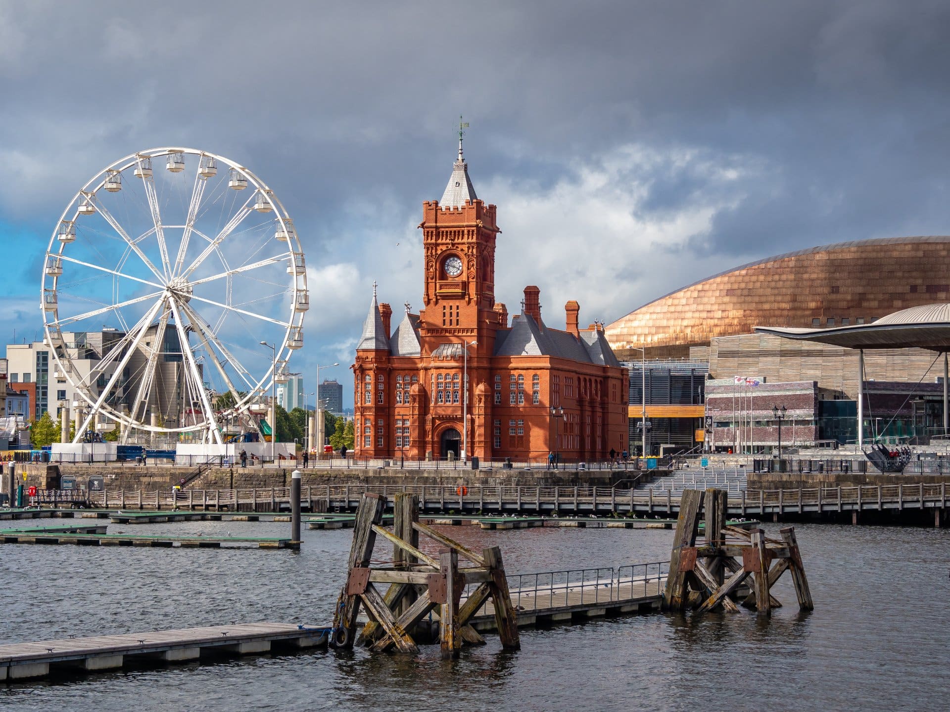 Pierhead Building and Wales Millennium Centre, Cardiff Bay