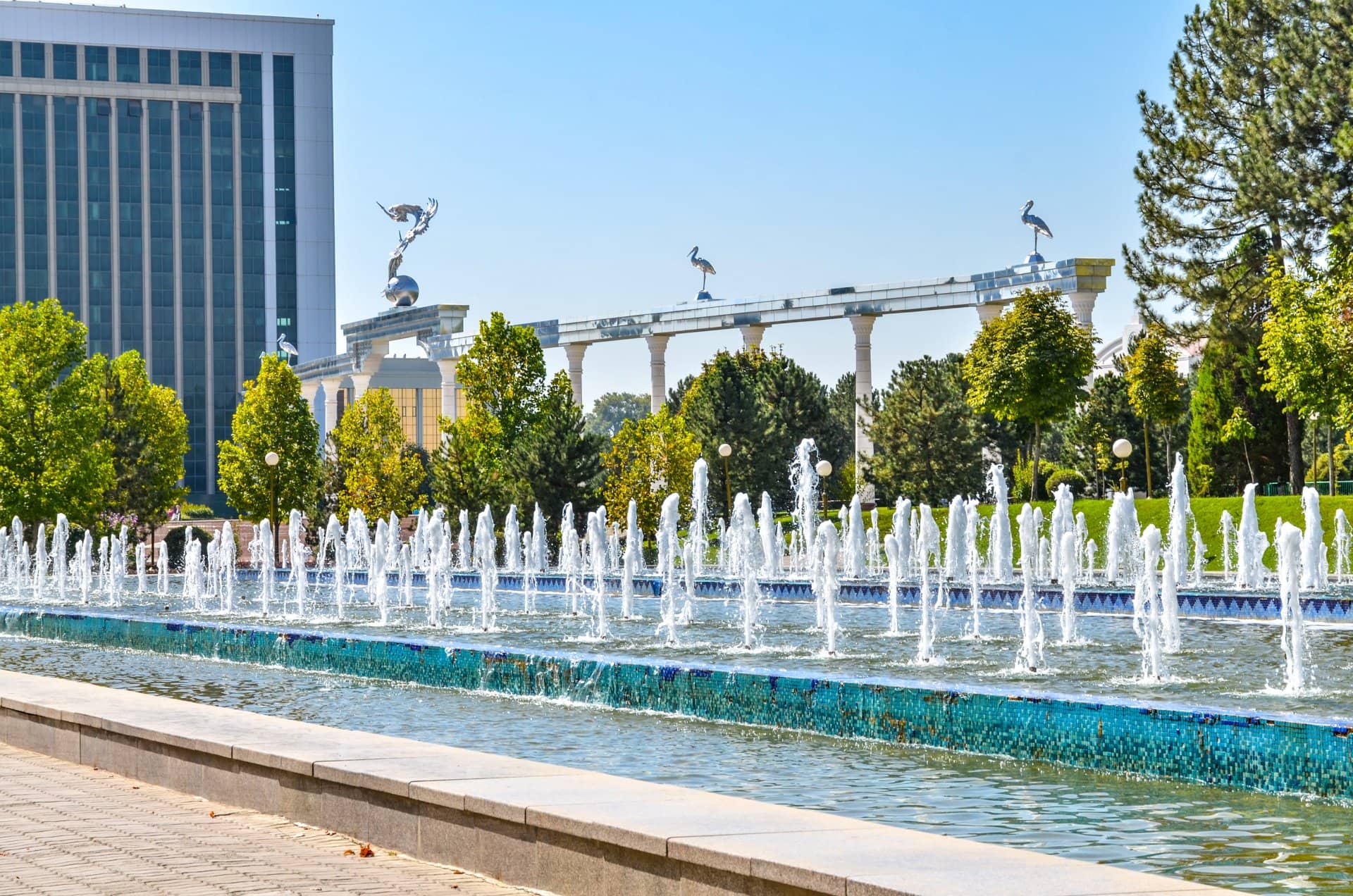 Independence Square Fountain, Tashkent, Uzbekistan Capital