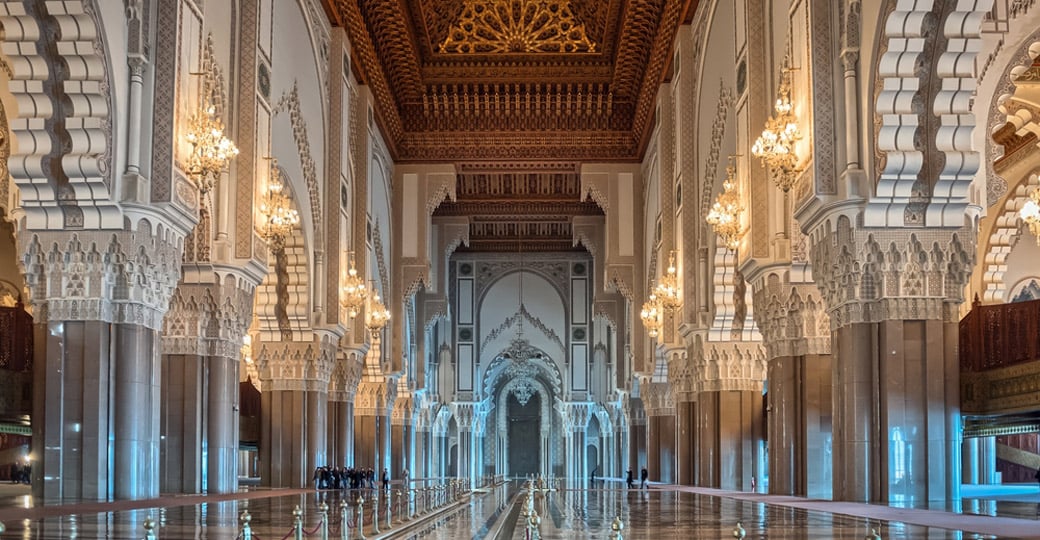 Hassan II mosque interior Hassan II mosque interior