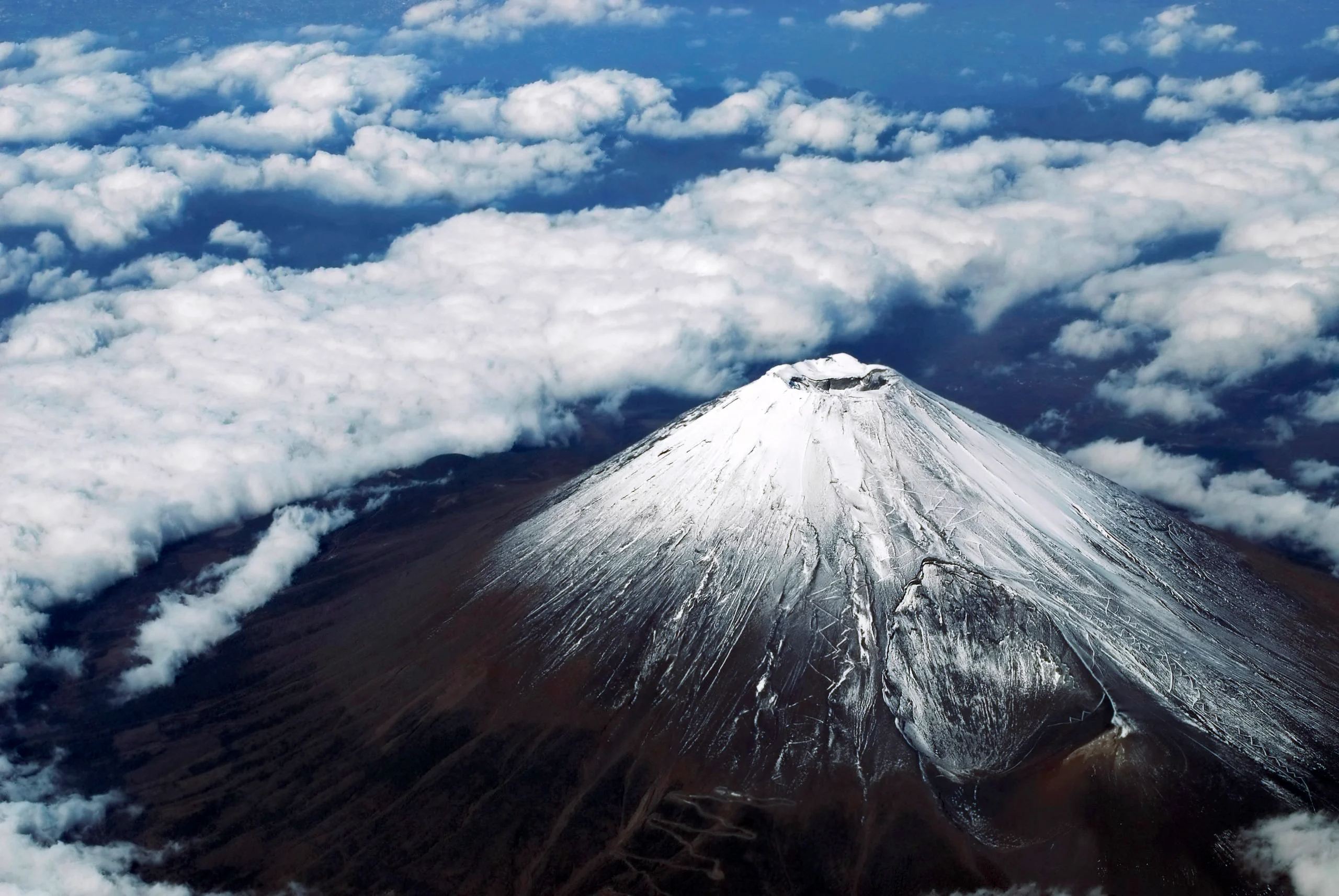 Mount Fuji, Shizuoka, Japan Aerial photo of mount fuji