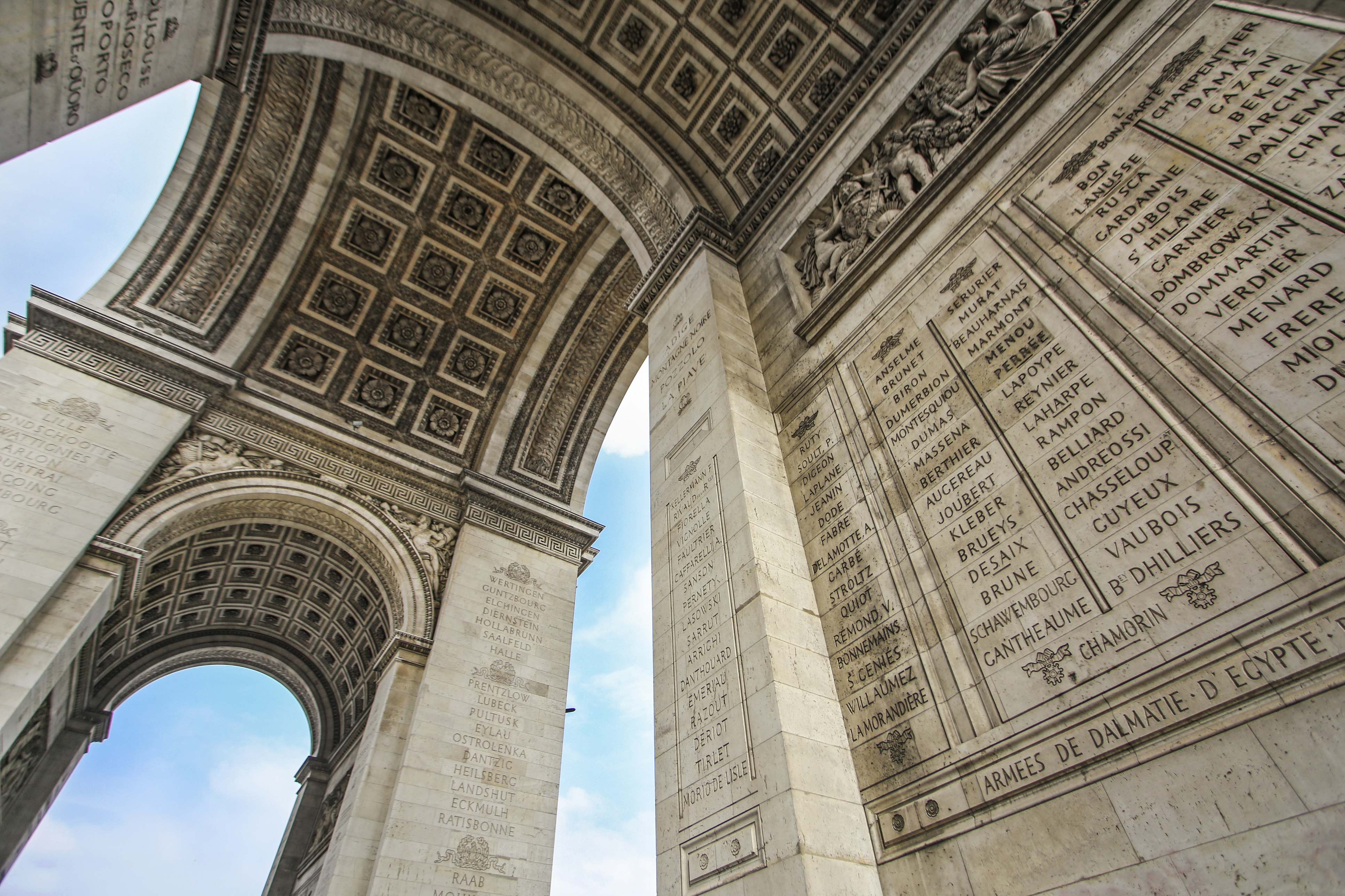 View of Arc de Triomphe on The Place Charles de Gaulle in Paris