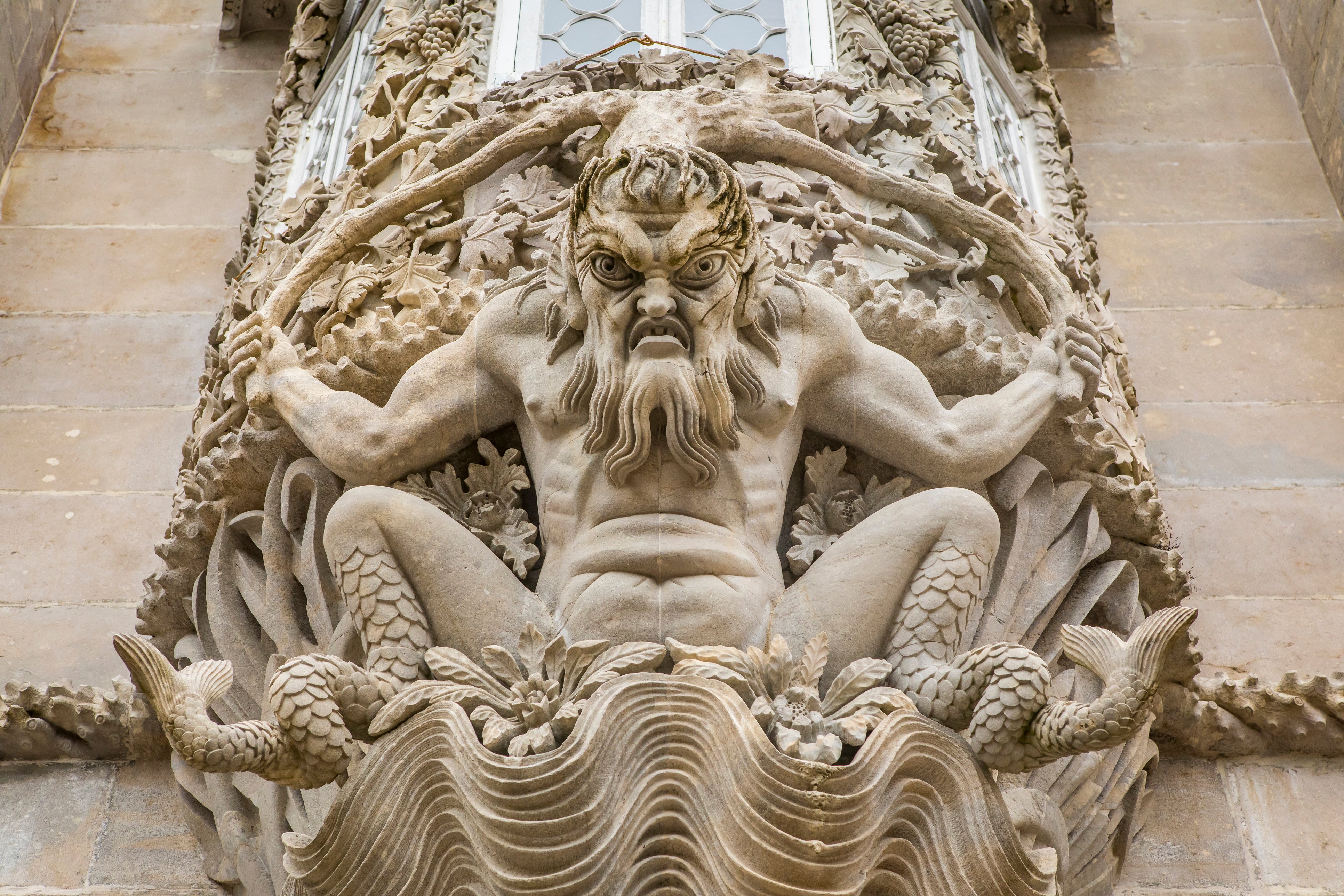 Close up on gargoyle on Pena Palace