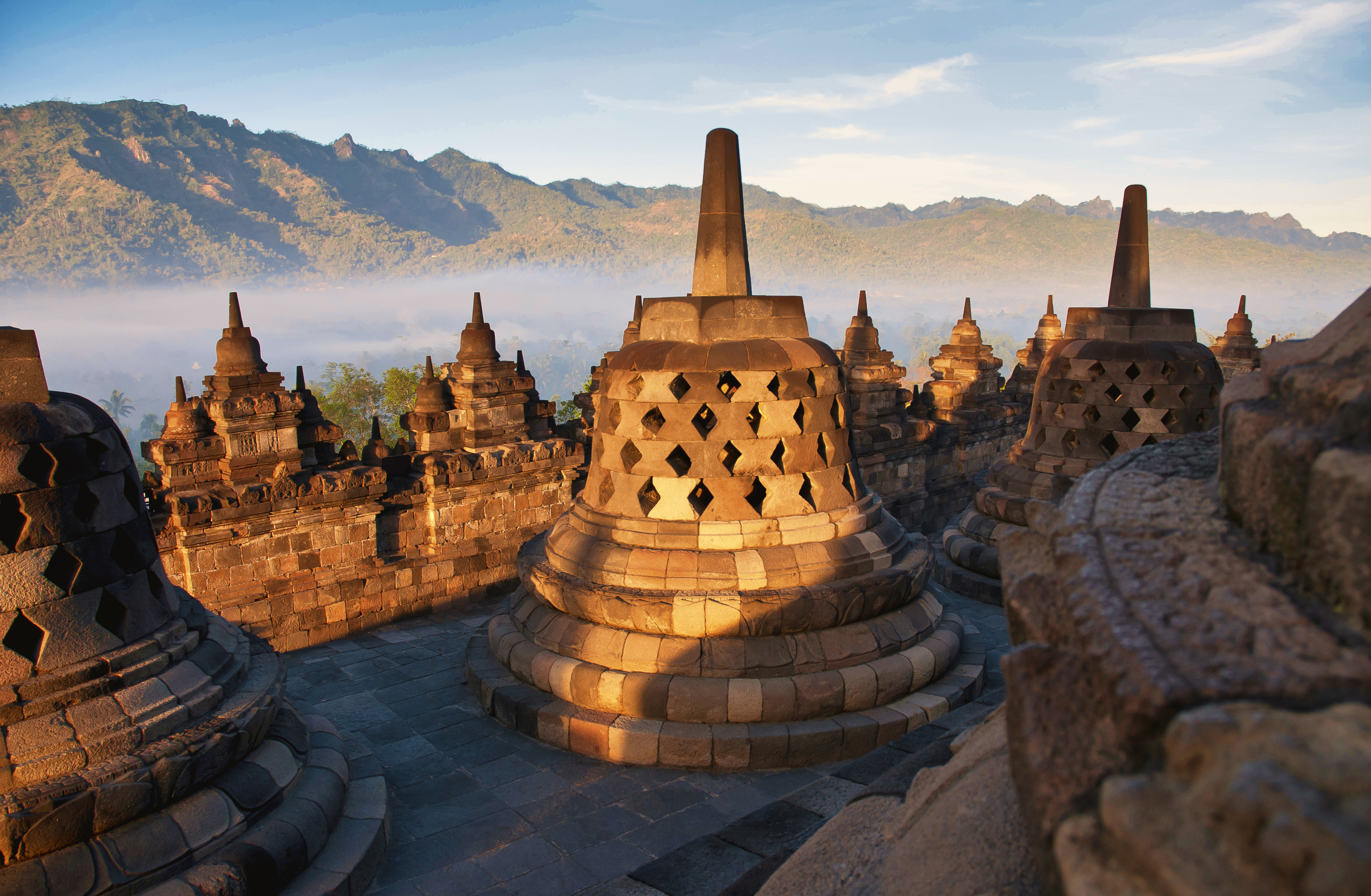 Borobudur temple at sunrise