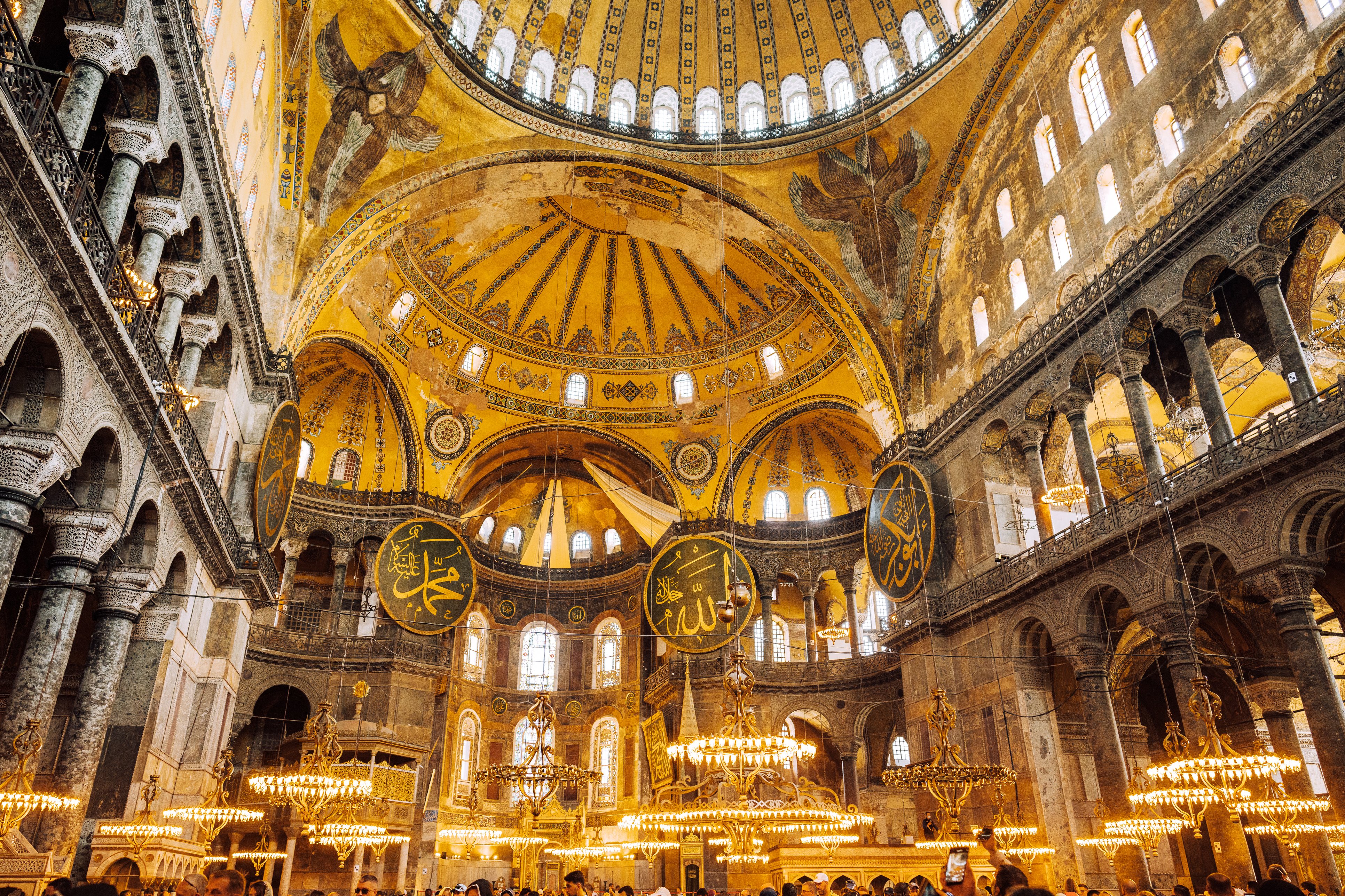 Inside Hagia Sophia in Istanbul, Turkey