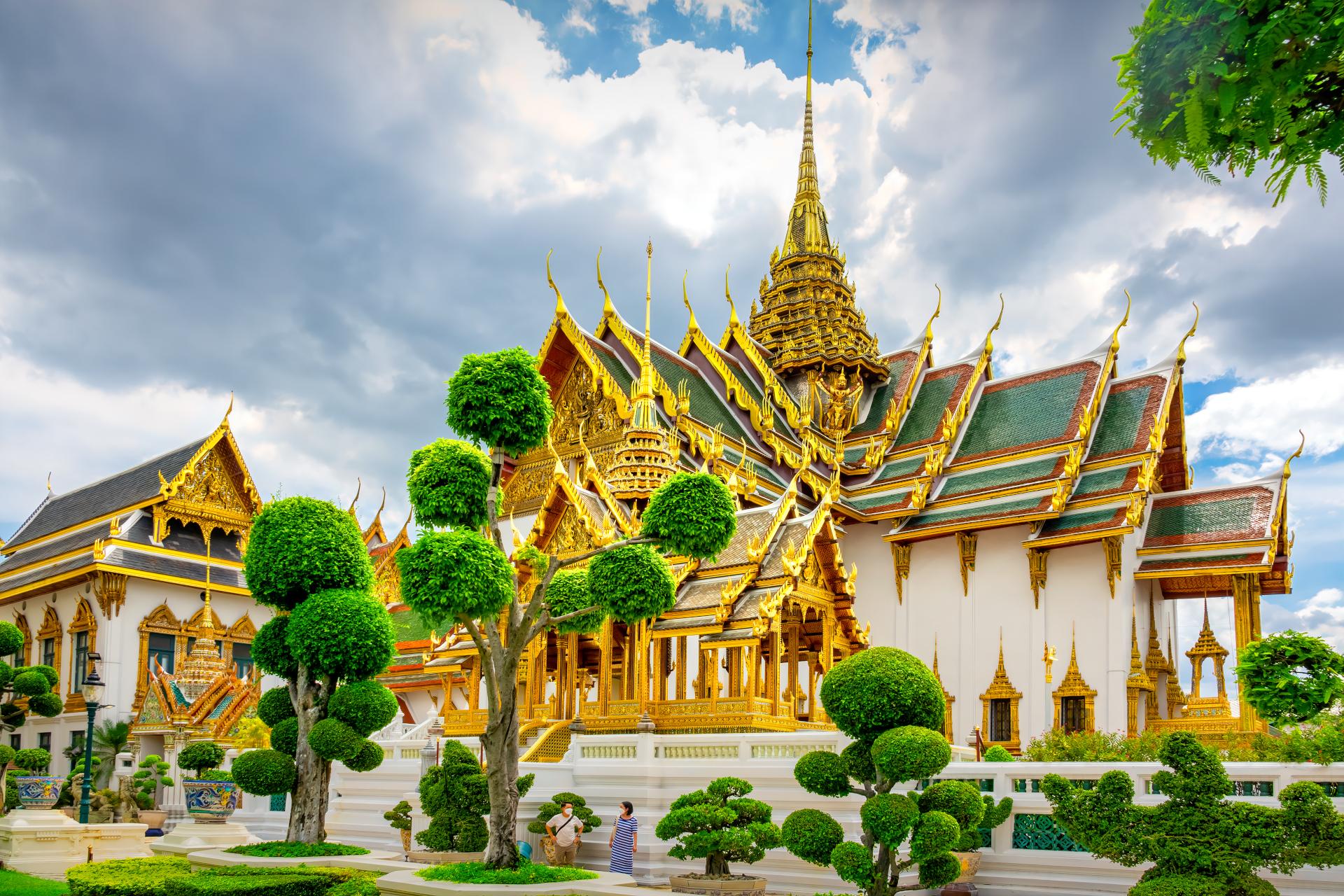 Prasat Phra Thep Bidon or the Royal Pantheon at Wat Phra Kaew temple, Grand Palace in Bangkok,