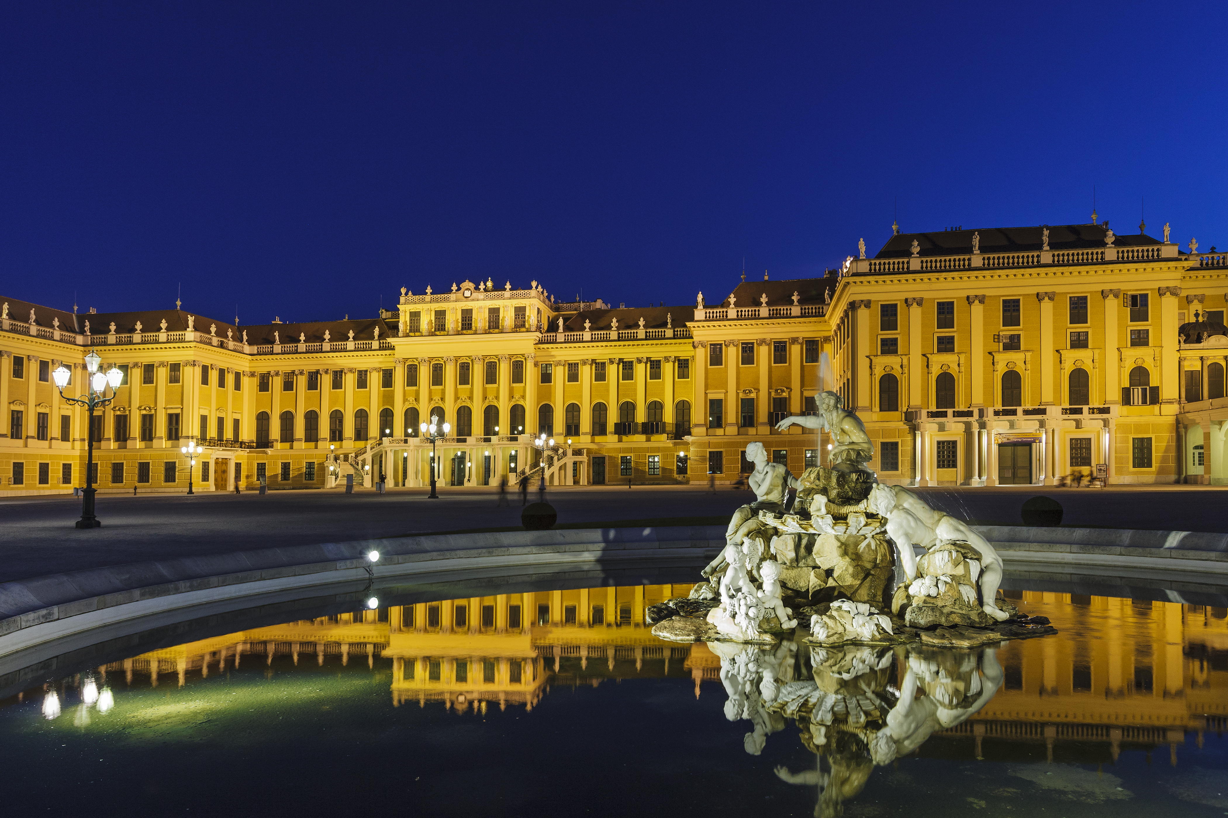The Schönbrunn Palace at dusk