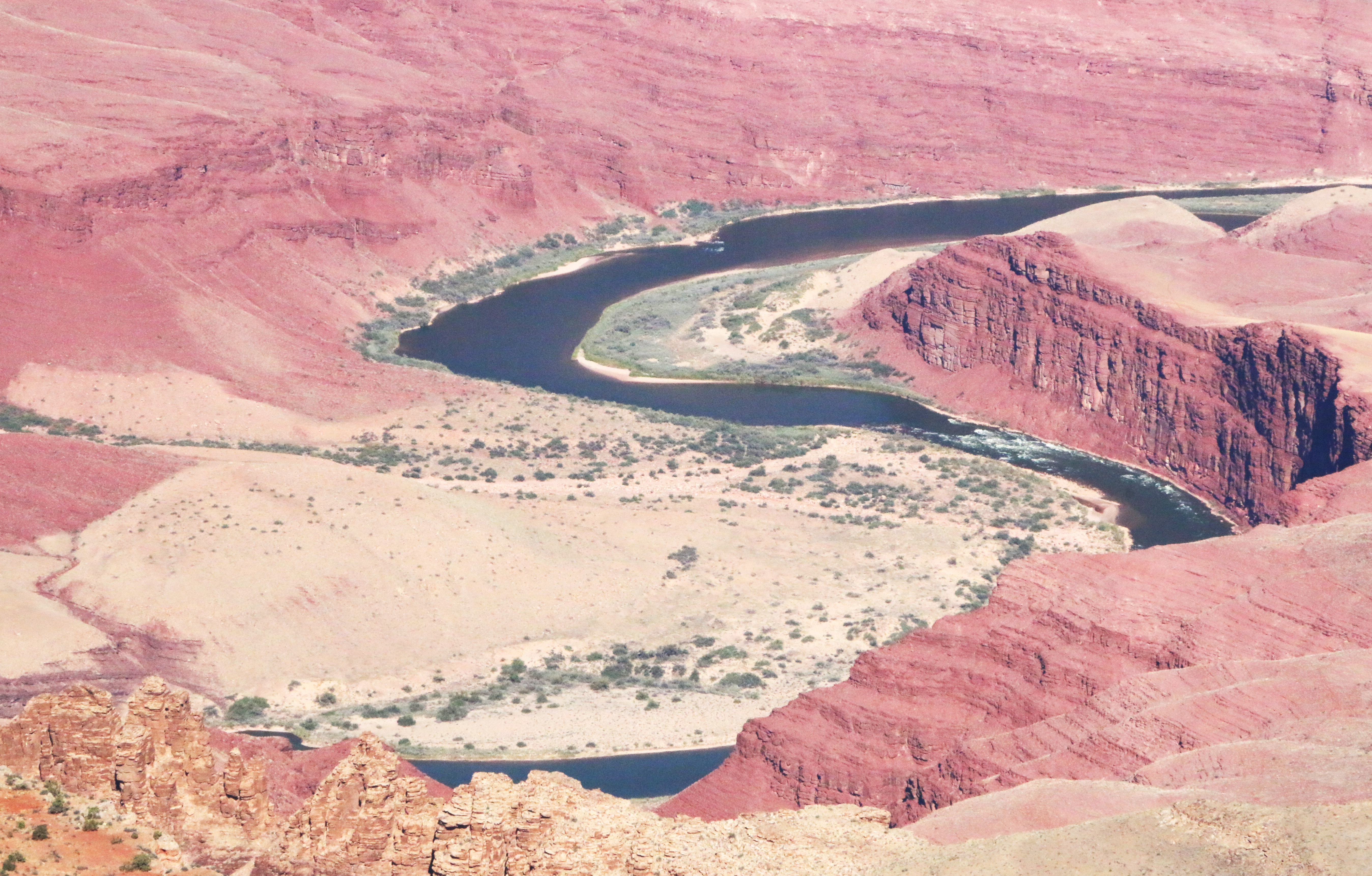 A view of the Colorado River at the Grand Canyon from the South Rim
