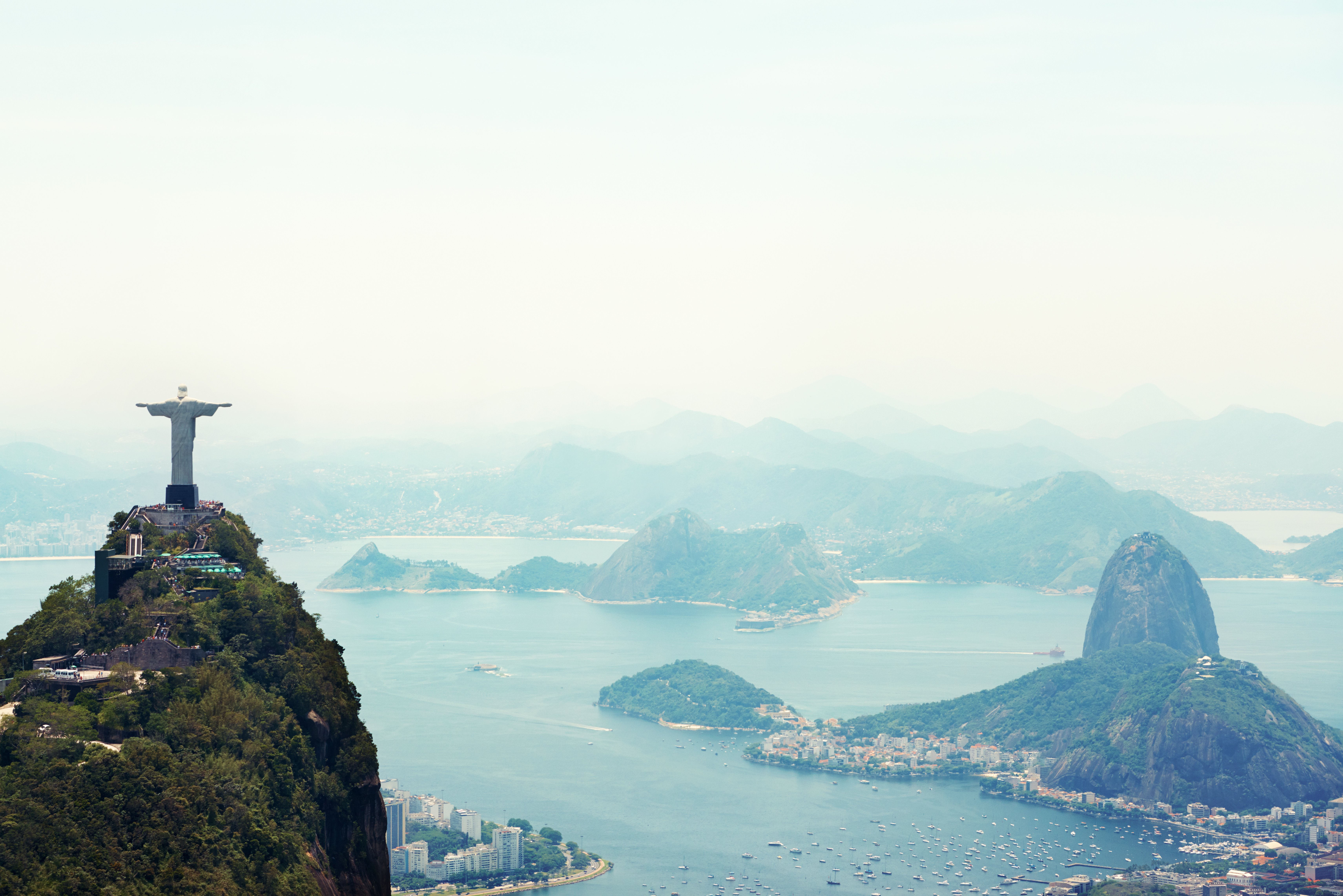 Shot of the Christ the Redeemer monument in Rio de Janeiro