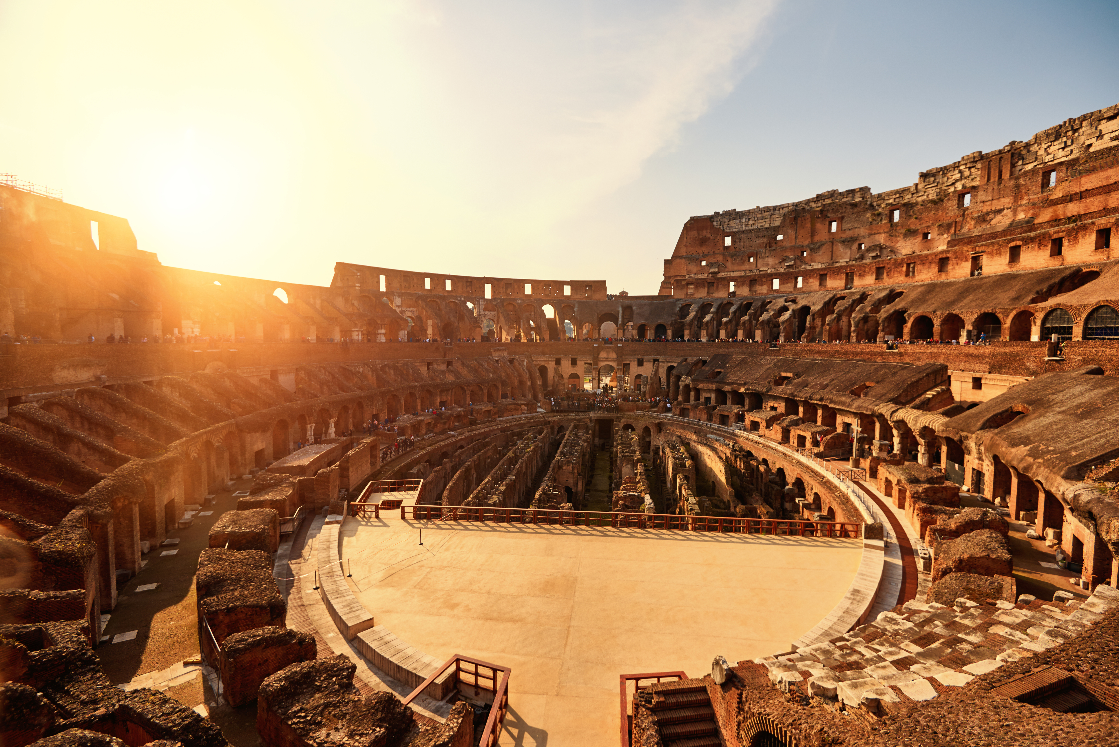 Colliseum in sunset time in summer day.