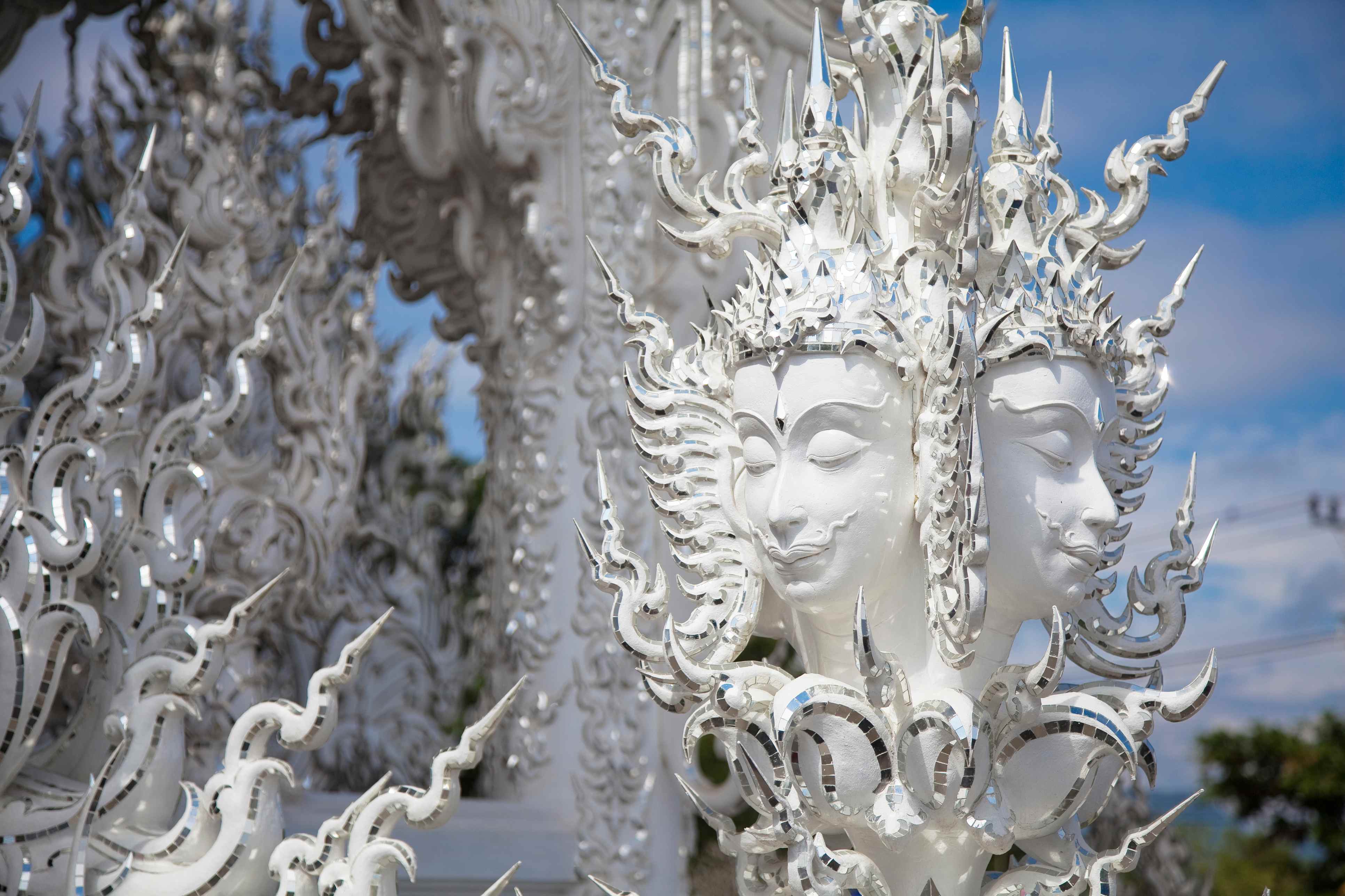 Wat Rong Khun, the white temple near Chiang Rai Thailand