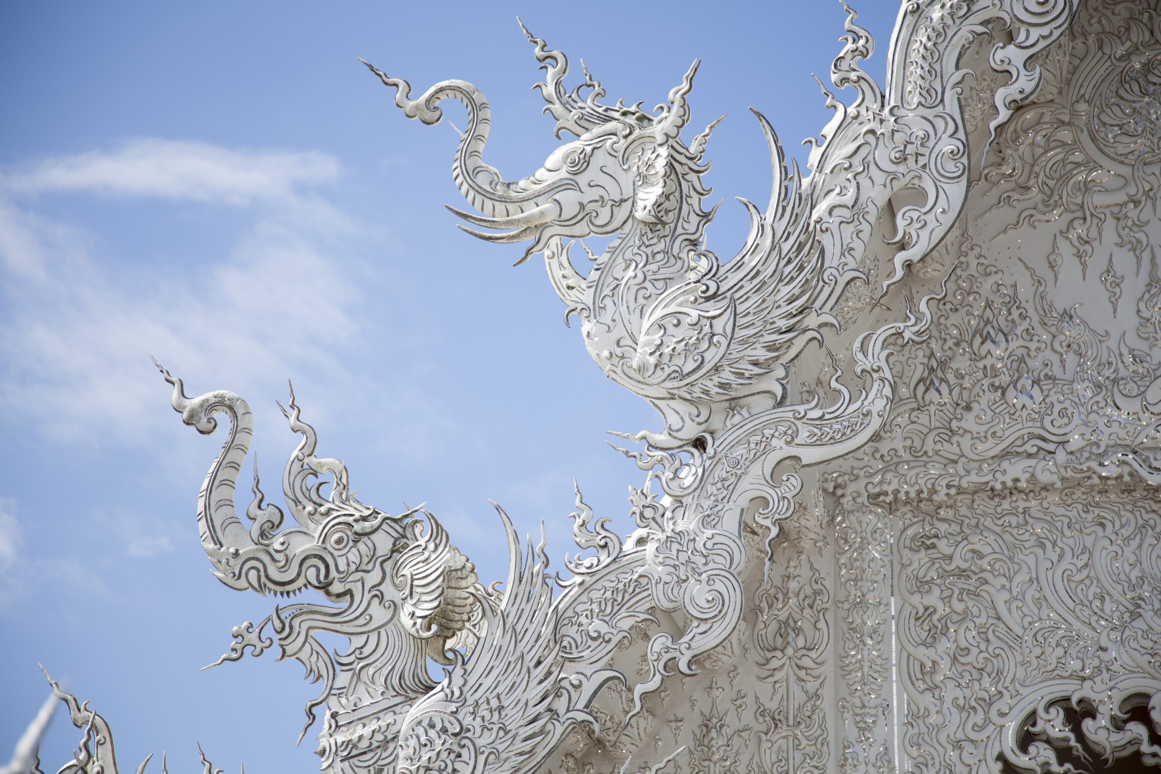 Wat Rong Khun, the white temple near Chiang Rai Thailand
