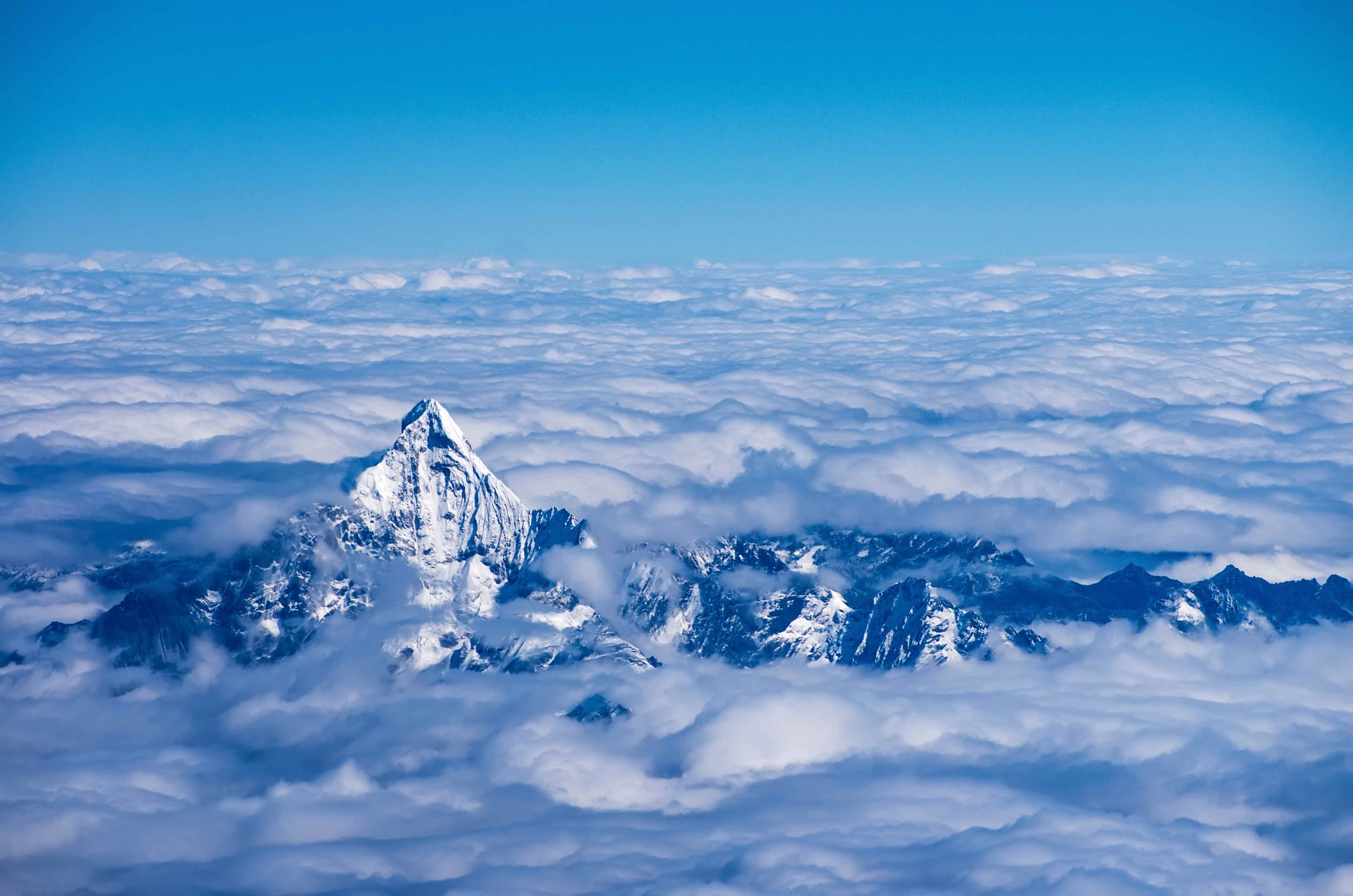Aerial view of mount everest