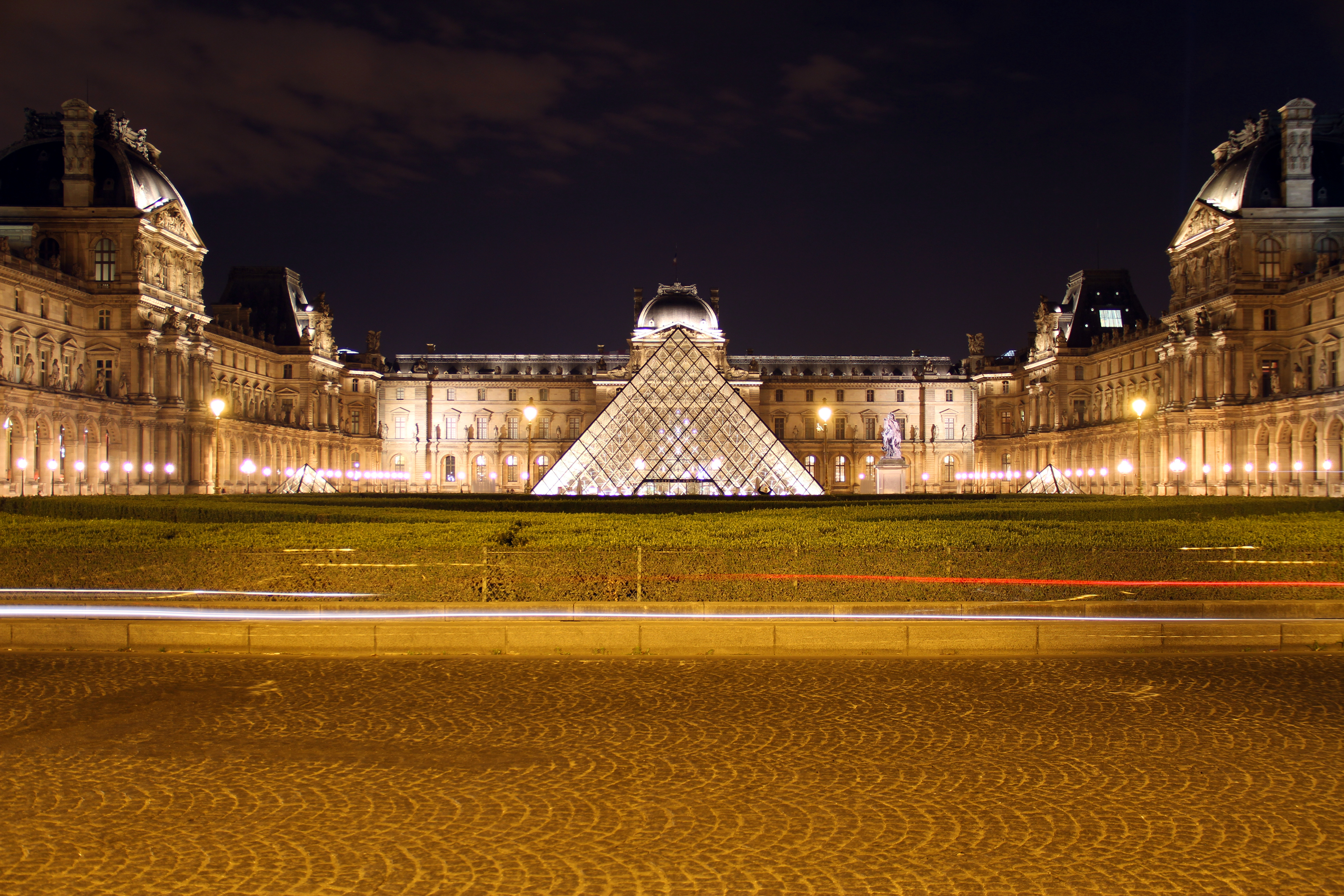 The Pyramid is the main entrance to the Louvre Museum.