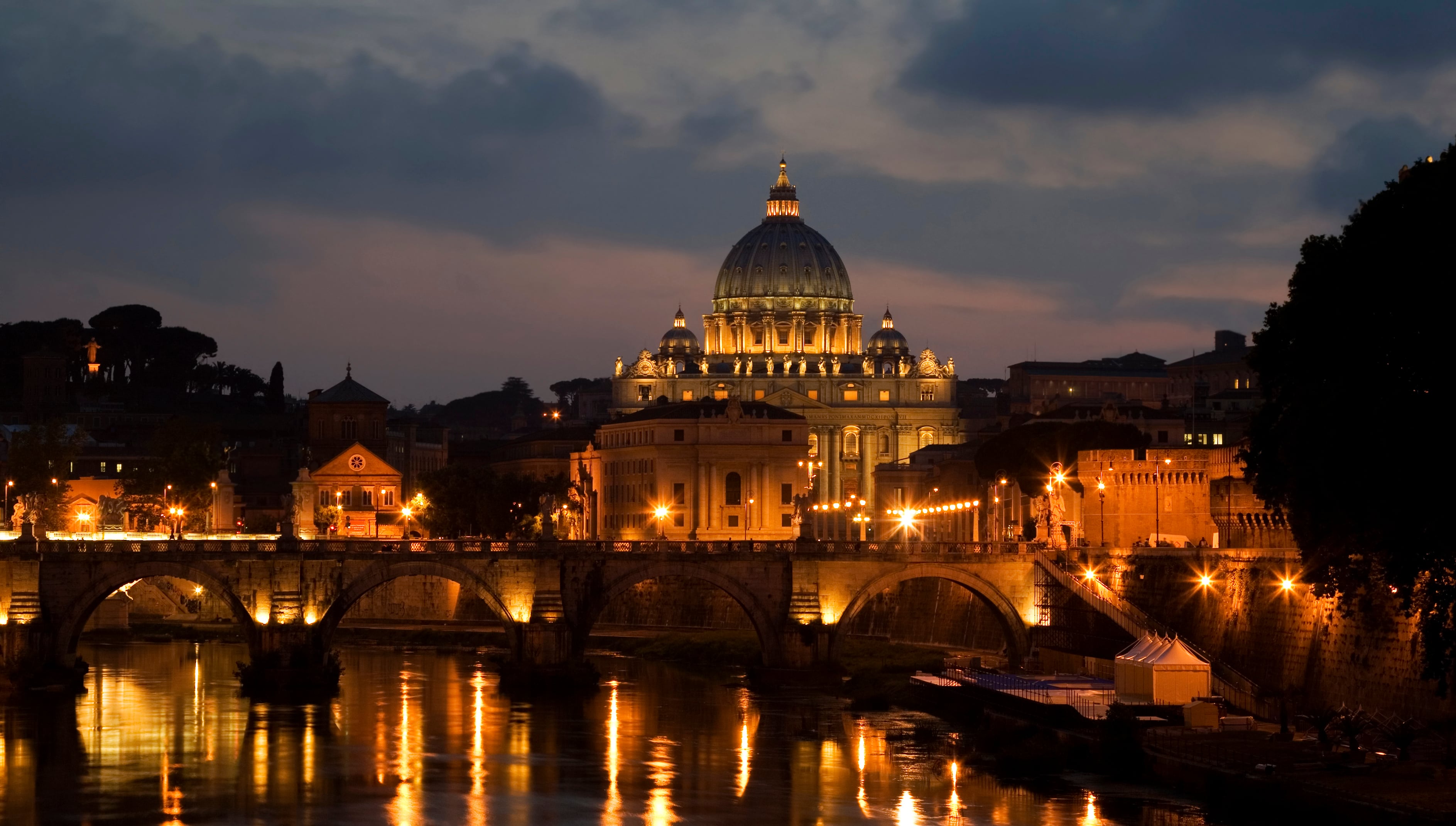 St. Peter's Basilca at night