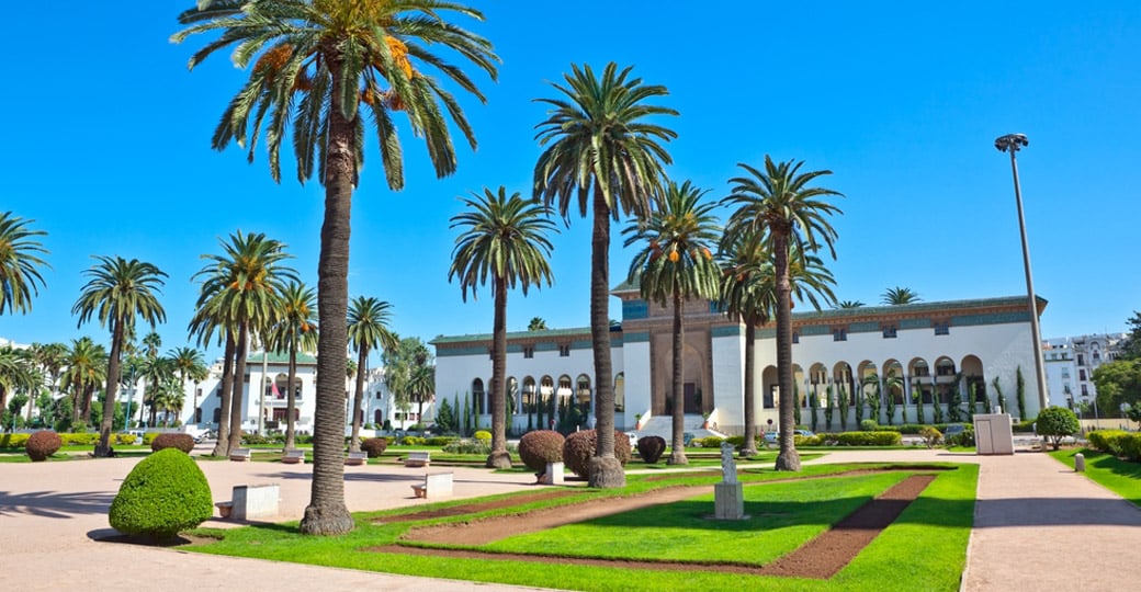 The main square in Casablanca. The main square in Casablanca and a popular spot to visit on all Morocco vacations.