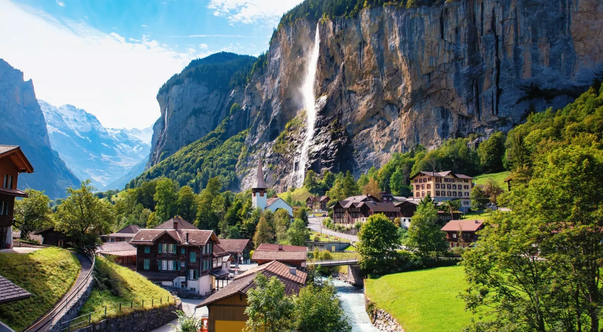 Switzerland A Beautiful valley in Switzerland