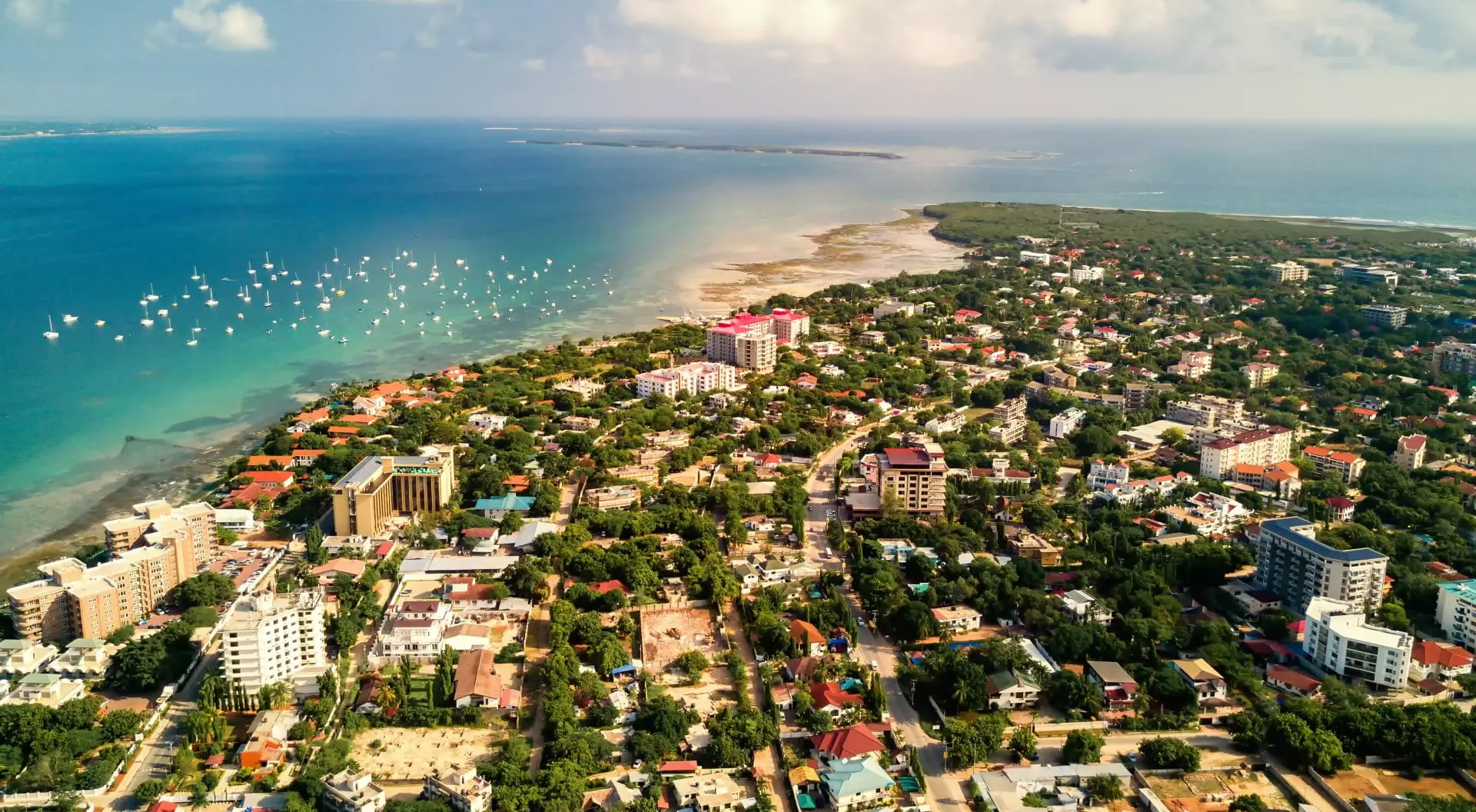 Aerial View of Tanzania's East Coastline, Tanzania Tour