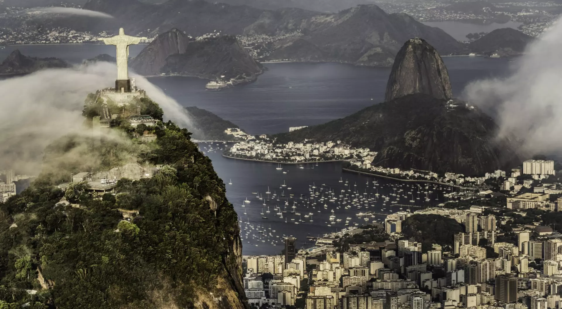 Aerial view of Rio de Janeiro, Brazil.