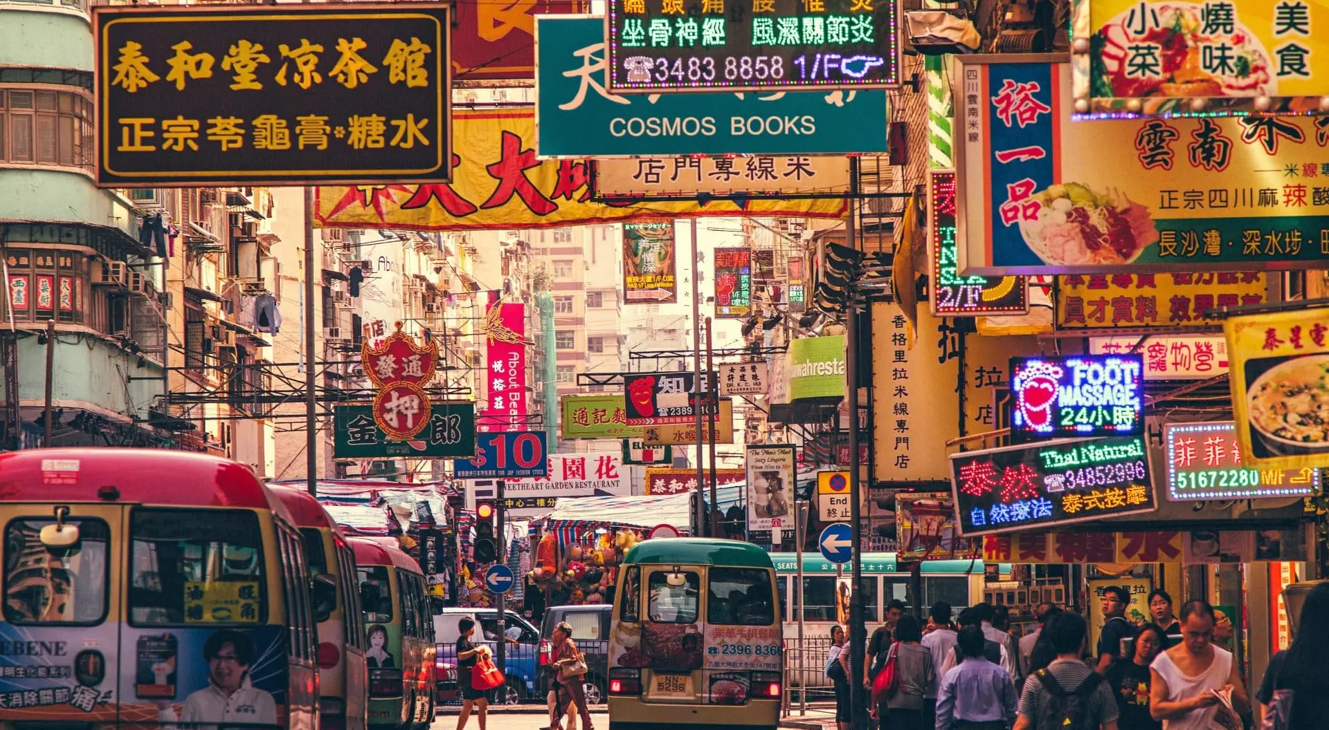 Mongkok District, Hong Kong An iconic street scene of the Mongkok District in Hong Kong.