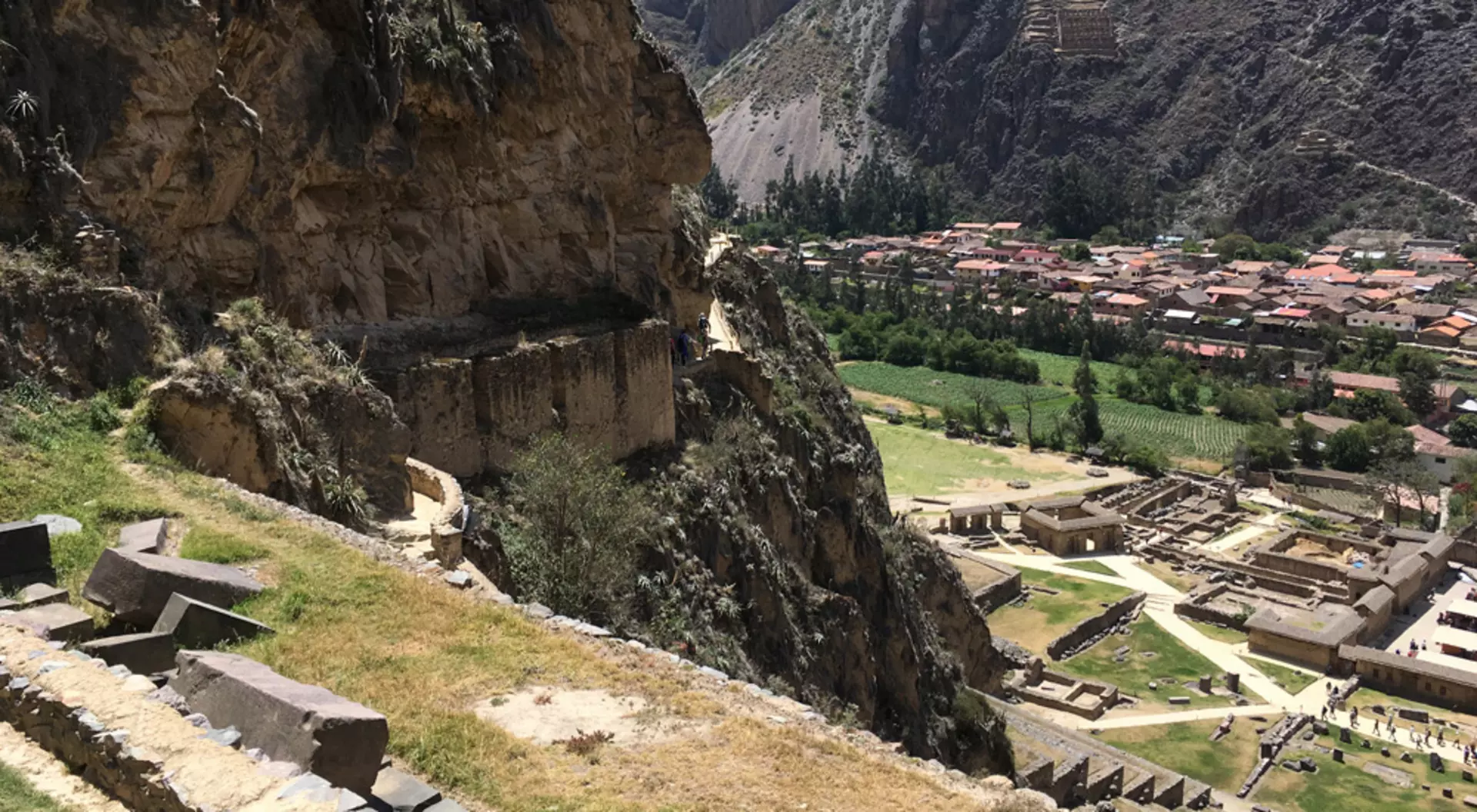 Ollantaytambo, Peru Overlooking the Town of Ollantaytambo, Sacred Valley, Peru
