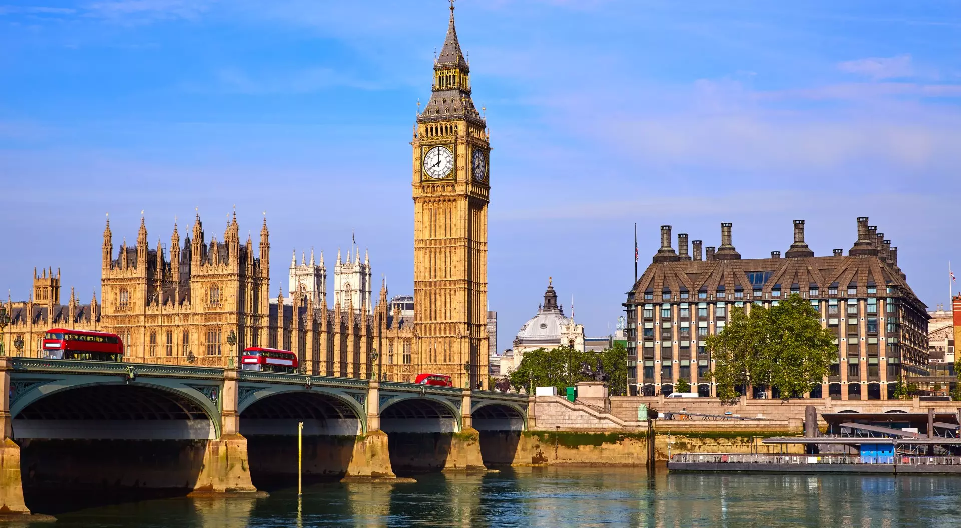 Big Ben, Houses of Parliament and Westminister Bridge London, England, UK (United Kingdom)