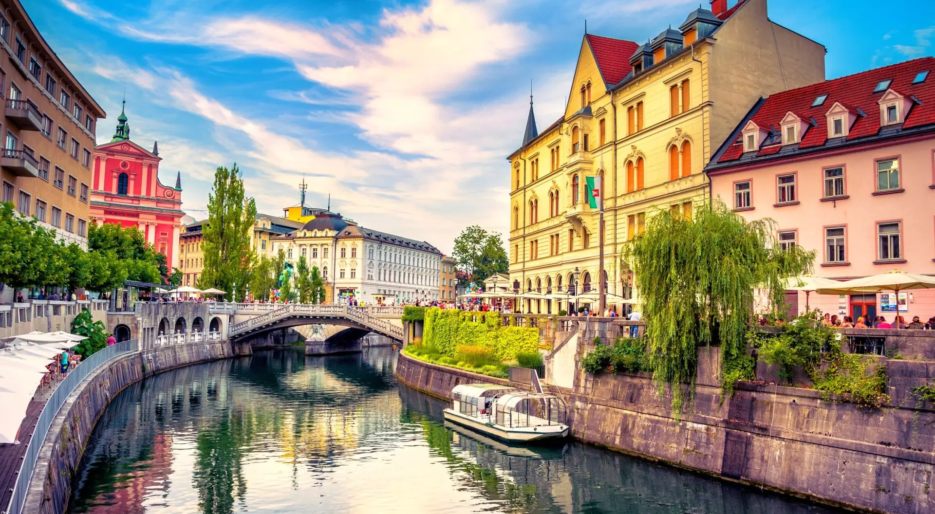 Ljubljanica river canal in the old town. Ljubljana, Slovenia Vacations