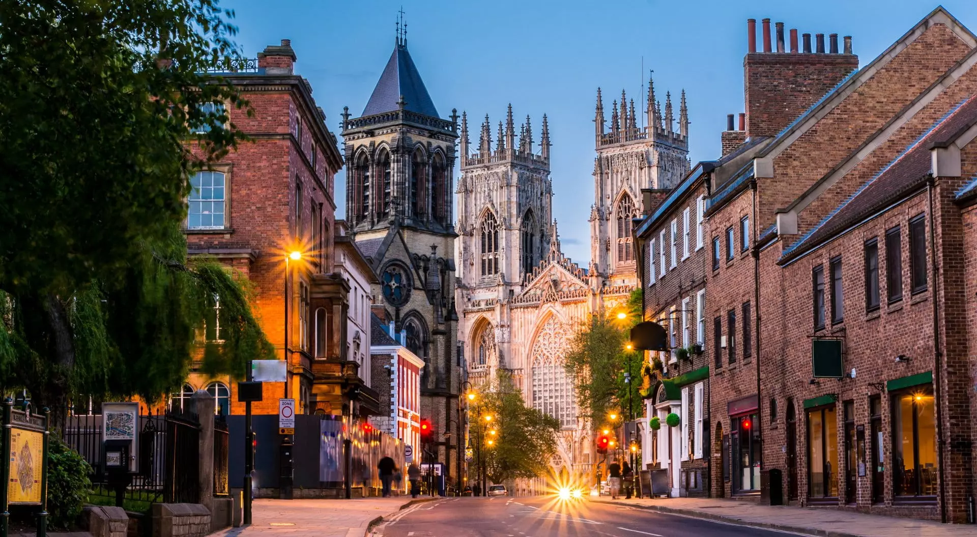 York Minster, York, England Cityscape View of York with York Minster in the background, England, UK