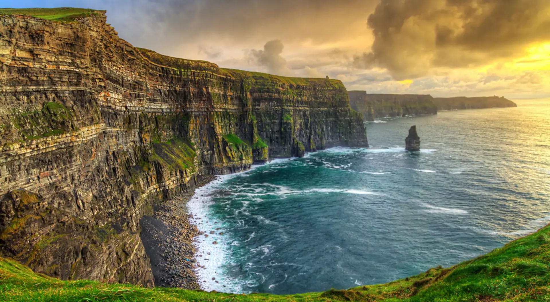 Ireland Cliffs of Moher at sunset, County Clare, Ireland